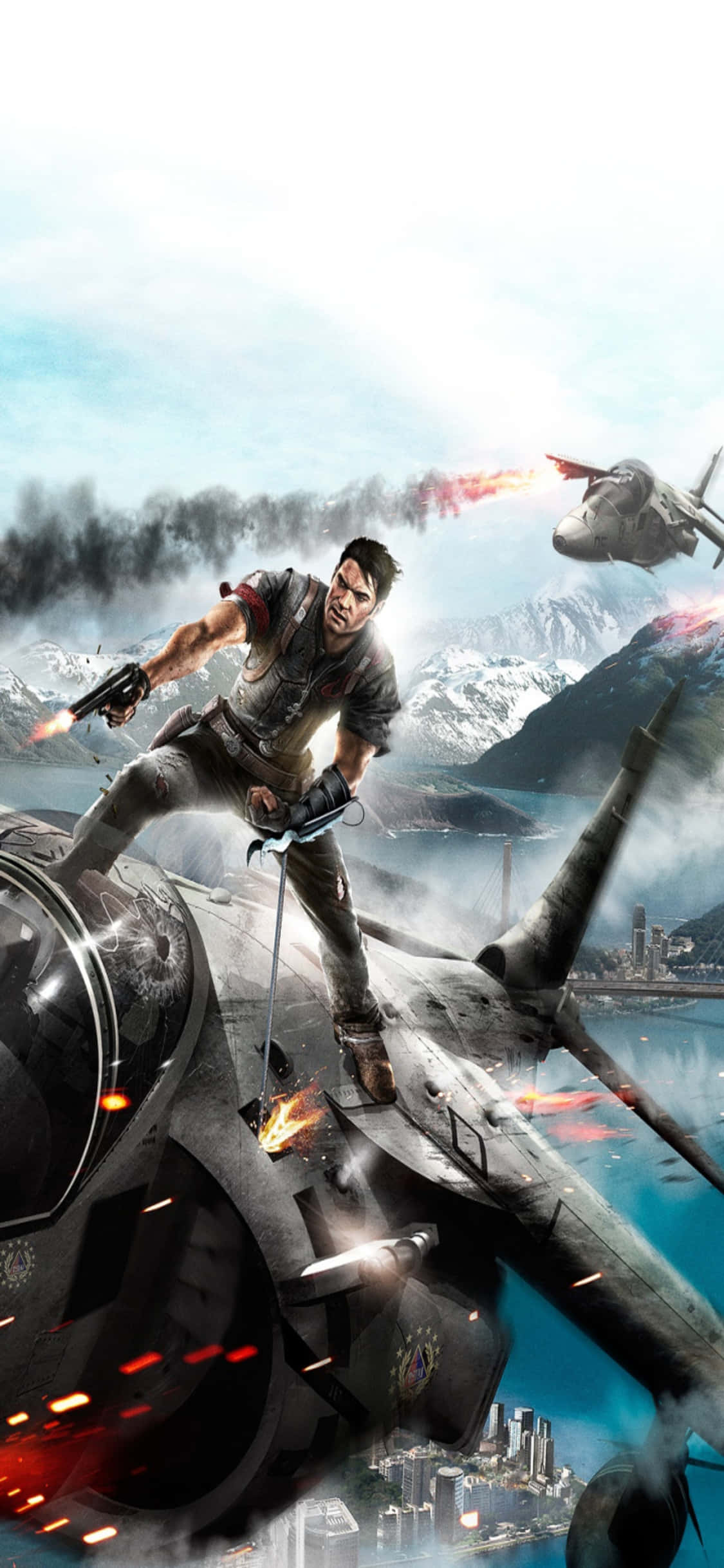 Ontketen Chaos met iPhone X en Just Cause 4 Muurpapier