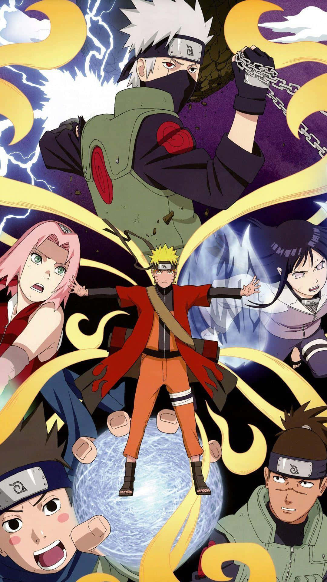 Ontketen die Krag - Naruto Uzumaki Foon-agtergrond Muurpapier