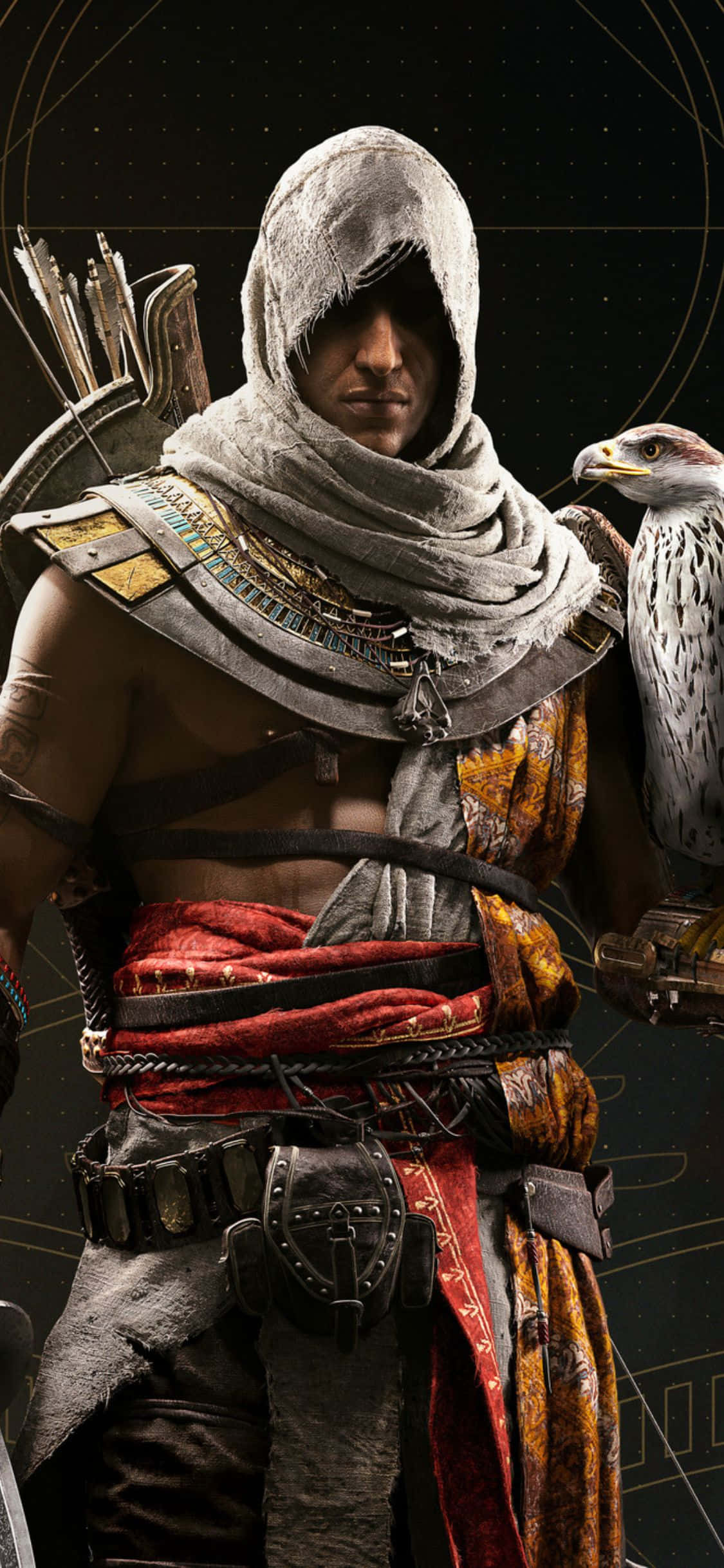 Ontketen die krag van Assassin's Creed Origins met die nuwe iPhone X Muurpapier