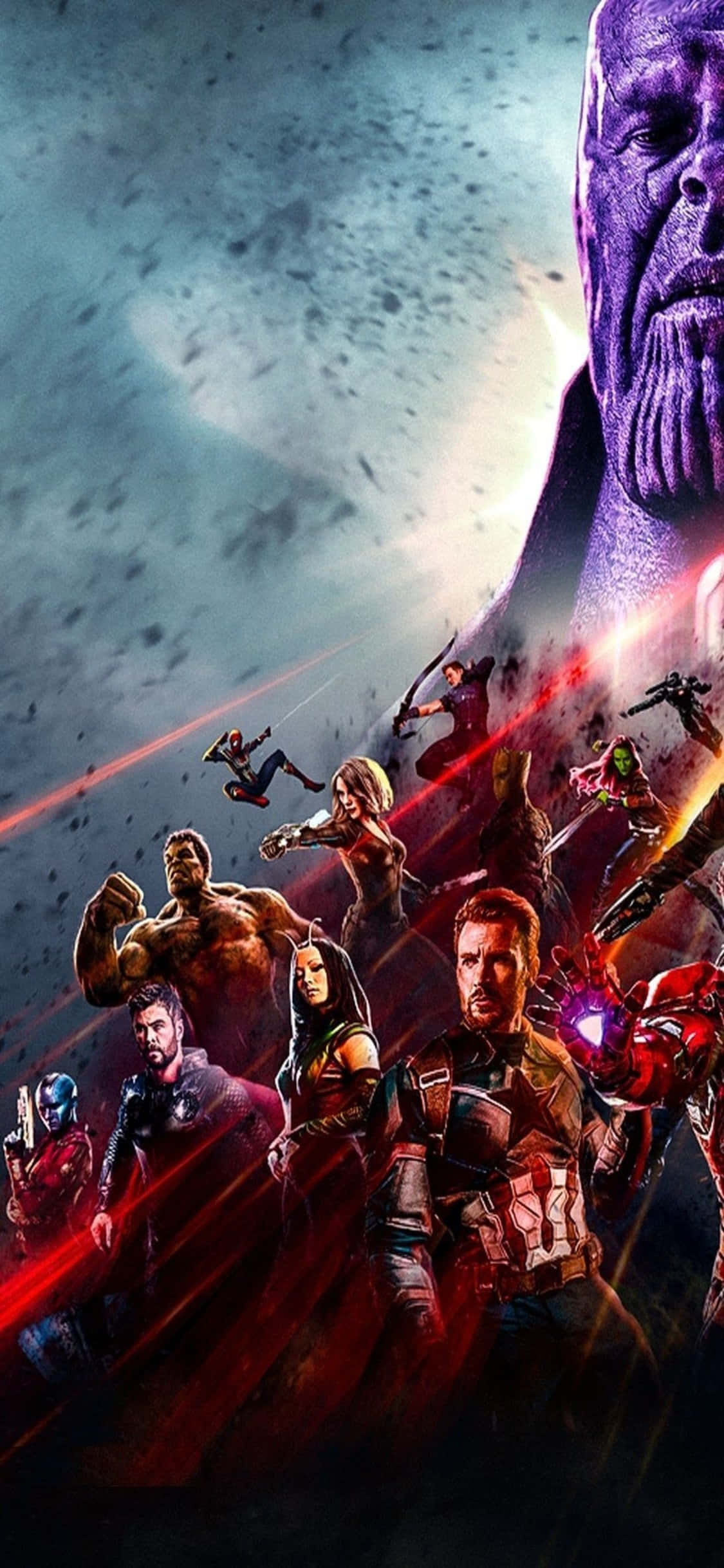 Ontketen die krag van die Avengers op jou iPhone Xs. Muurpapier