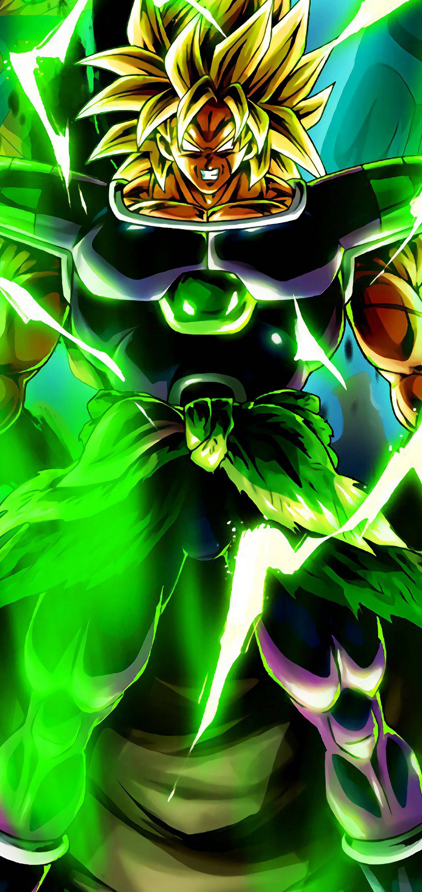 Ontketen die Krag van Super Saiyan Broly Muurpapier