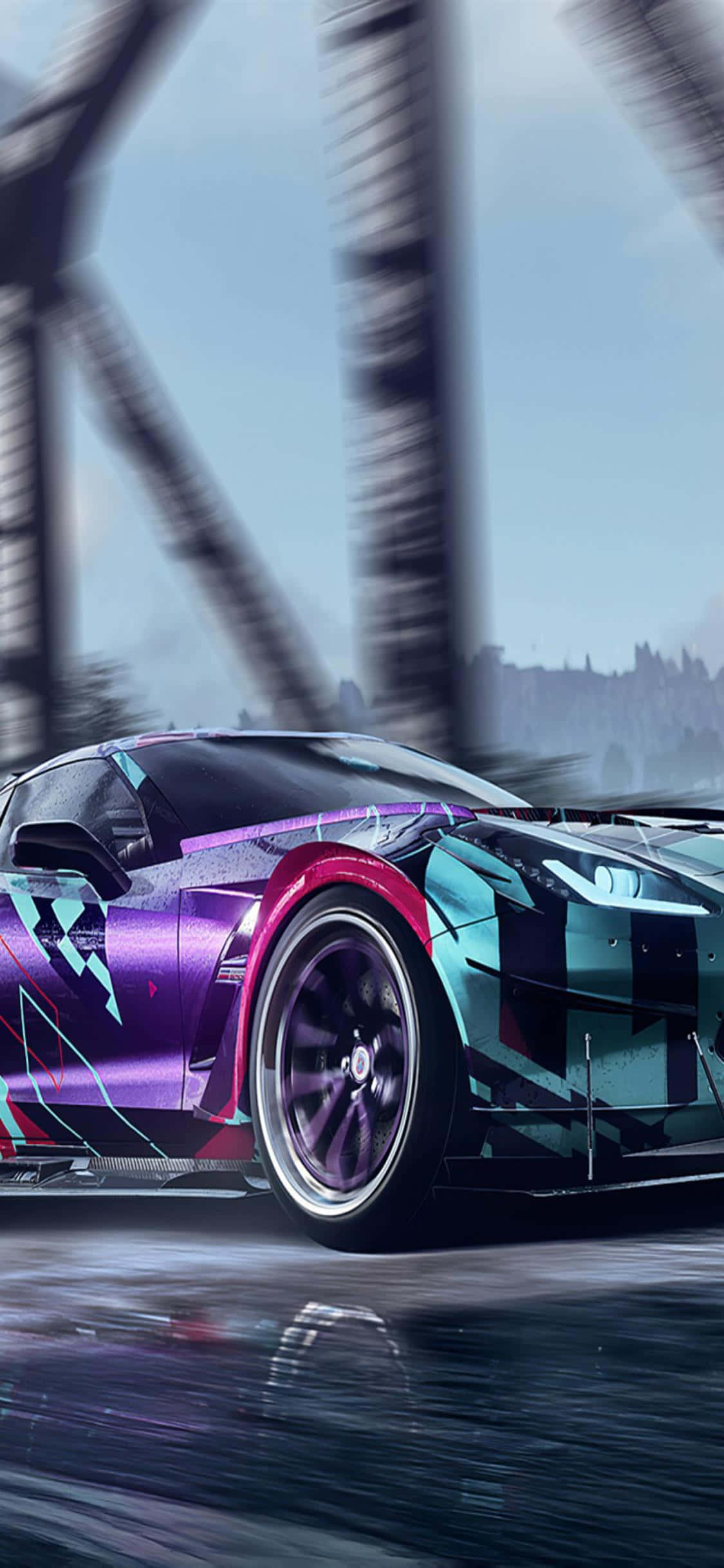 Ontketen jou Innerlike Snelheidsduiwel met Need For Speed Heat op iPhone Xs Muurpapier