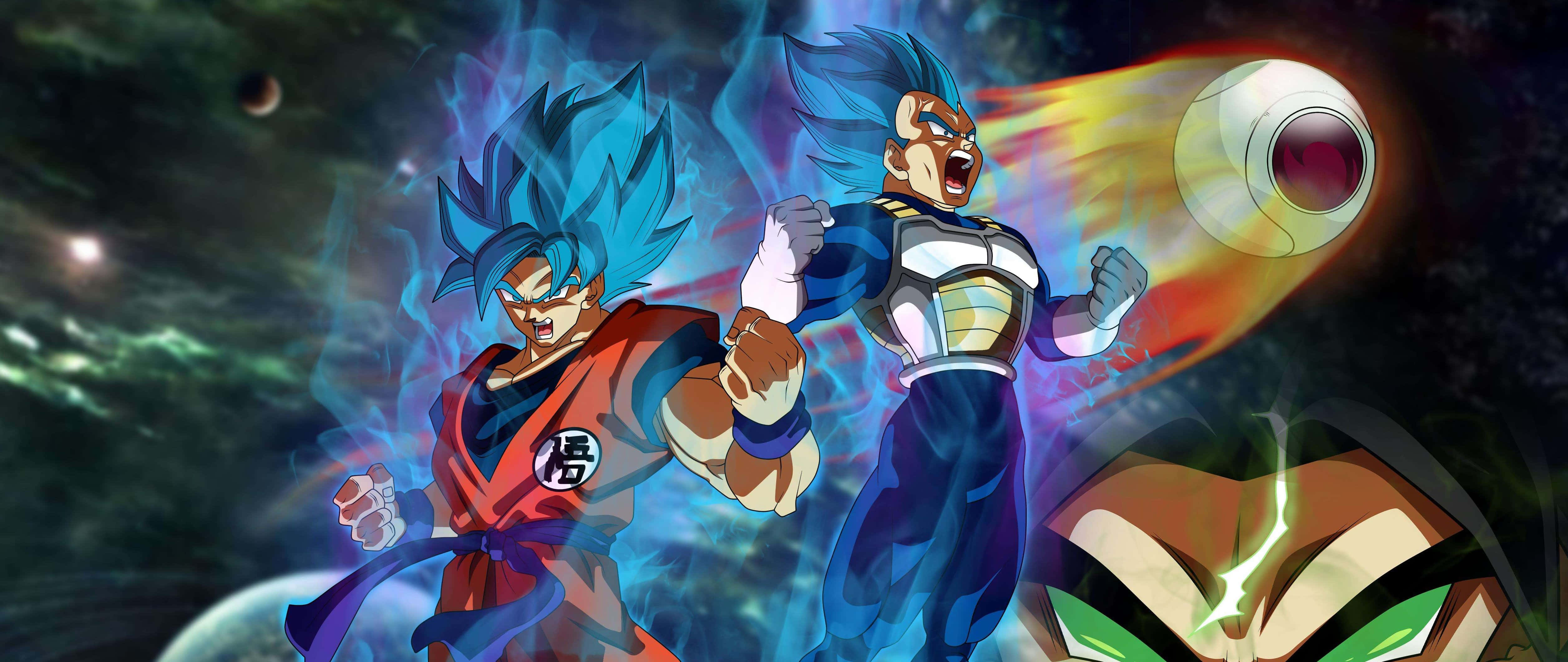 Ontketen jou innerlike Super Saiyan met Dragon Ball Super Broly Muurpapier