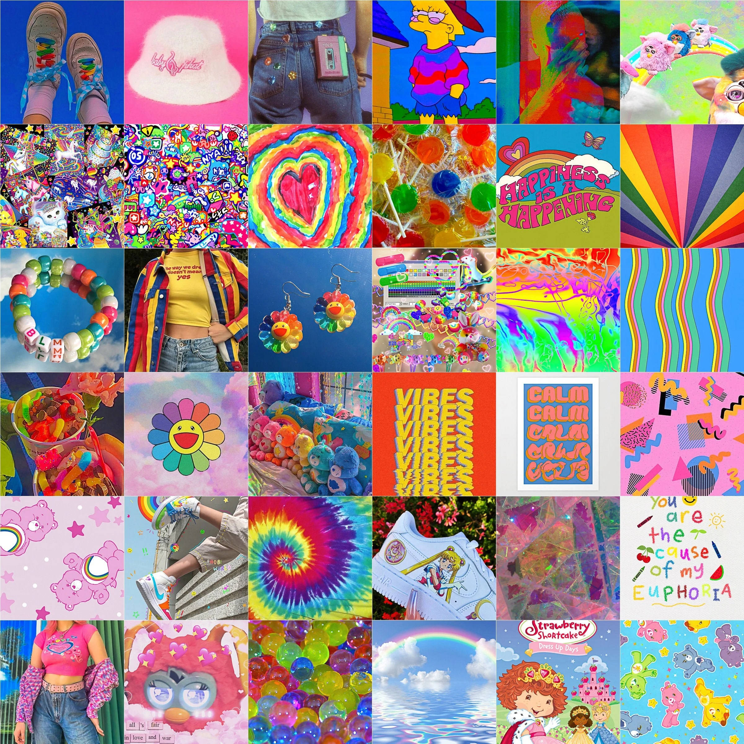 Ontketen Kreatiwiteit - 'n Indie Estetiese Collage Muurpapier