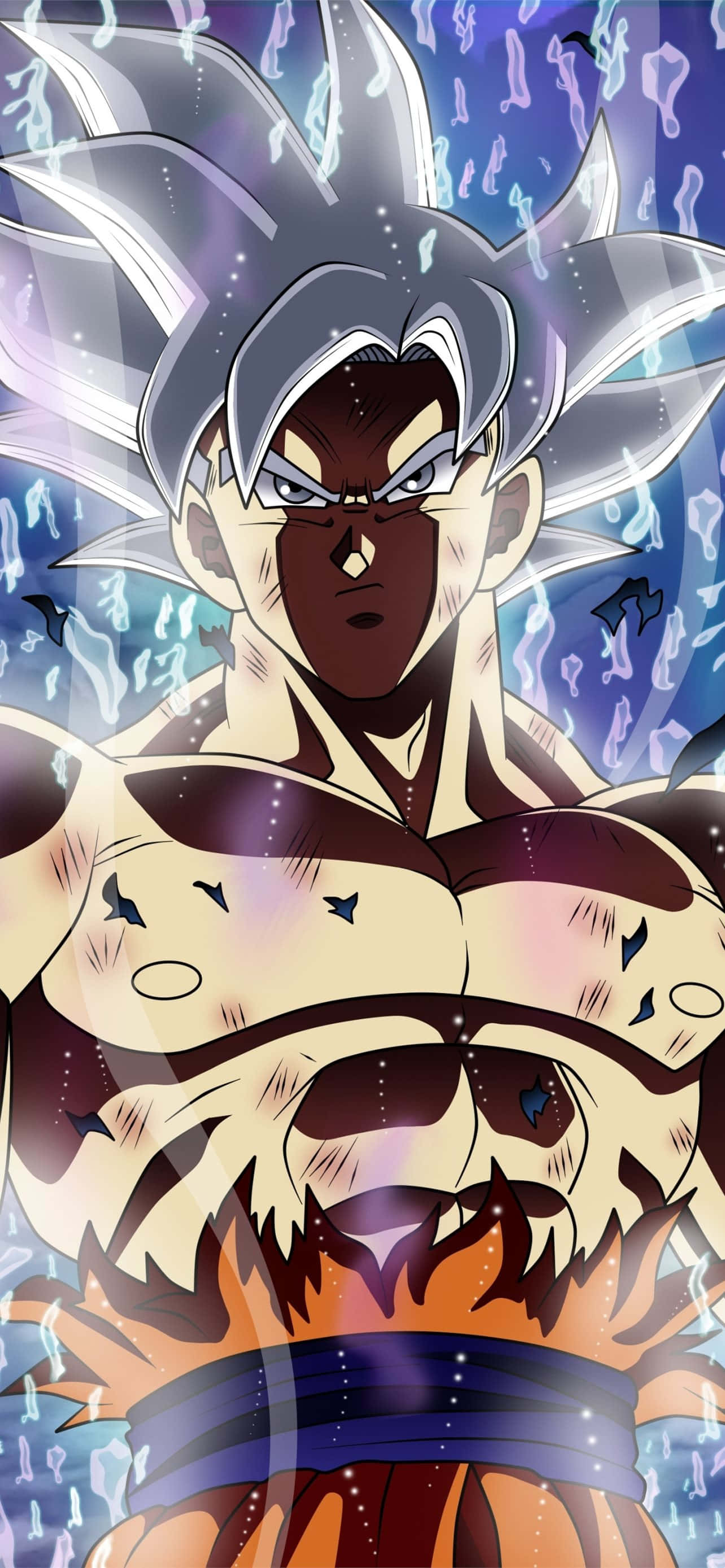 Ontketen Sy Ware Potensiaal: Goku Bereik Ultra Instink Muurpapier