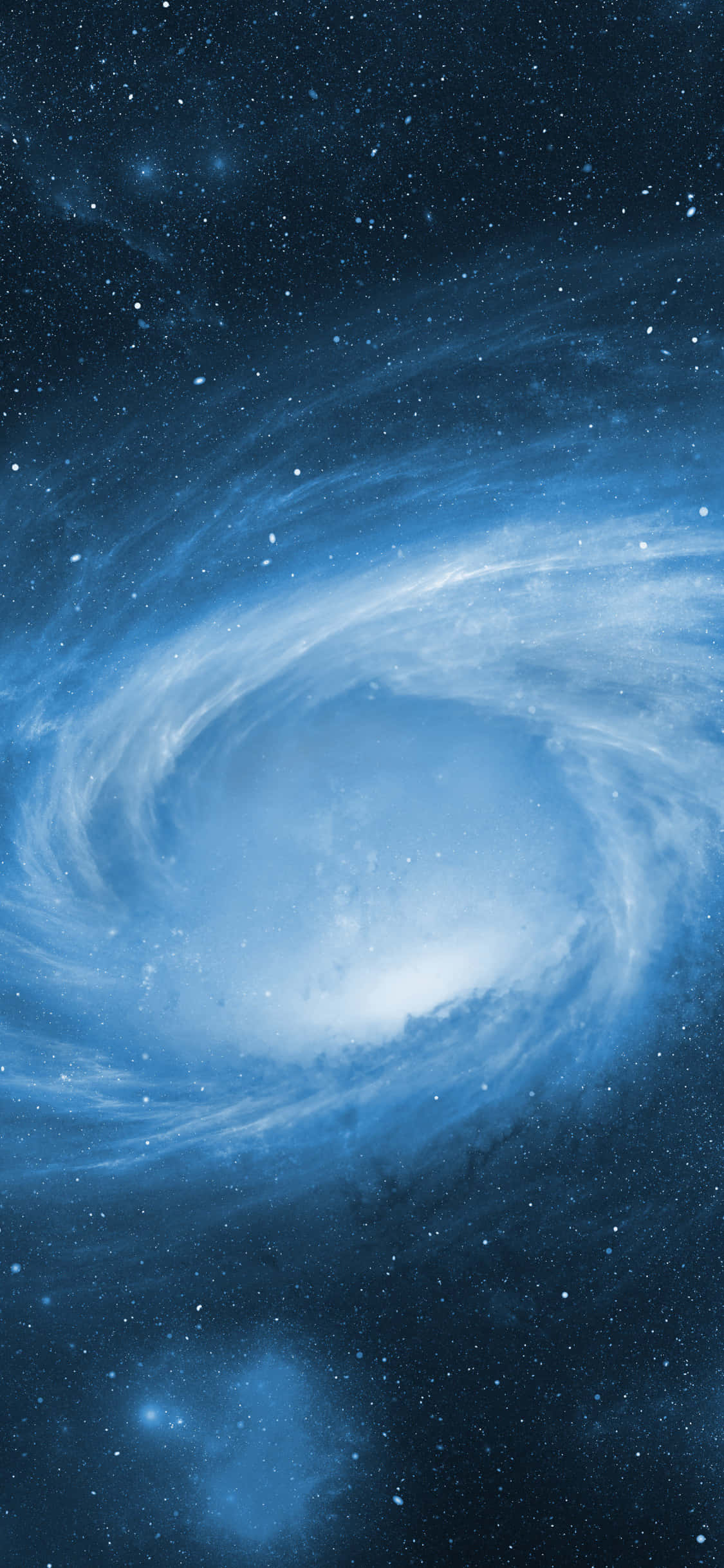 Ontsluit die skoonheid van die natuur met die Blou Galaxy iPhone Muurpapier