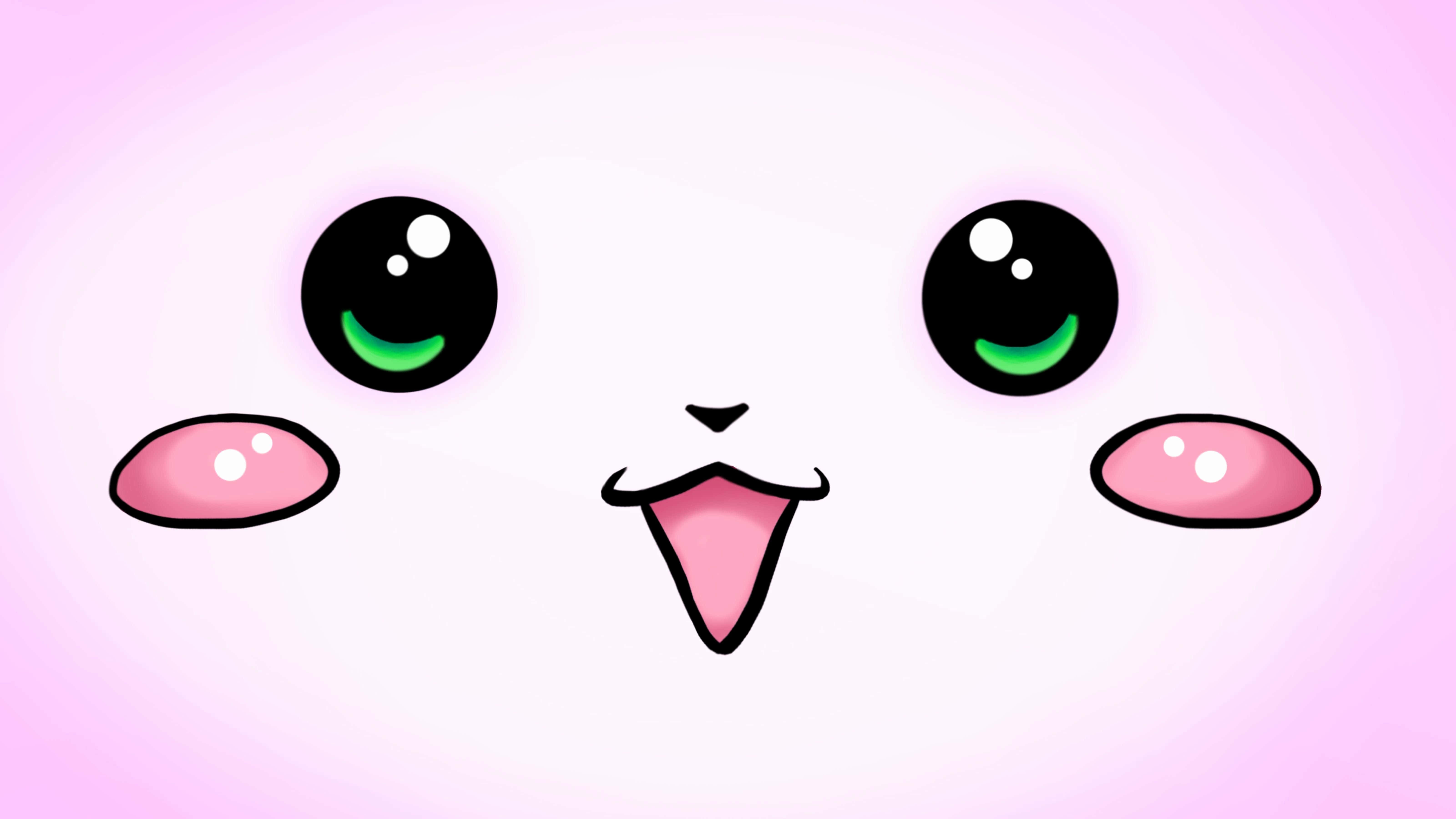 Ontsluit jou innerlike oulikheid met Kawaii Pienk! Muurpapier