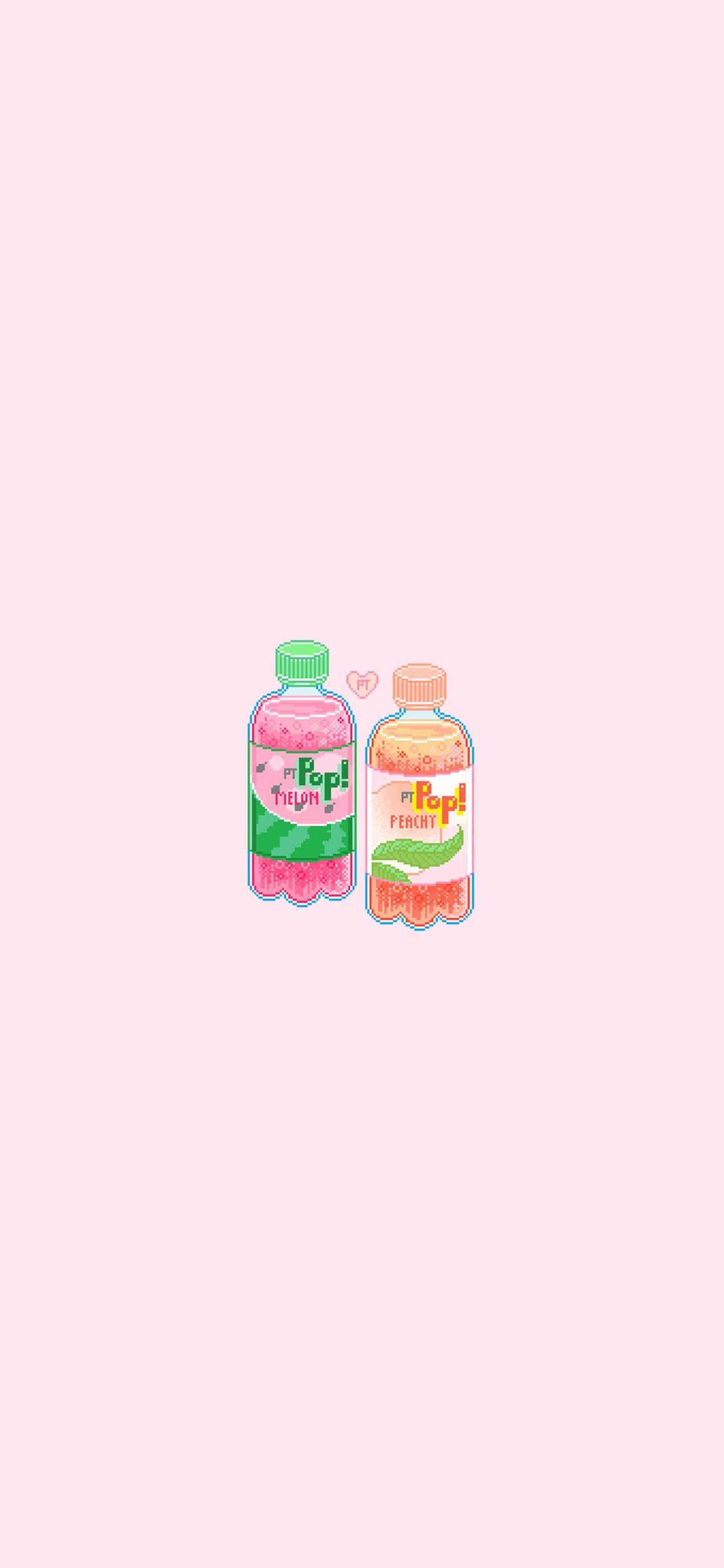 Ontsluit jou Kreatiwiteit met Pienk Pixelkuns Muurpapier