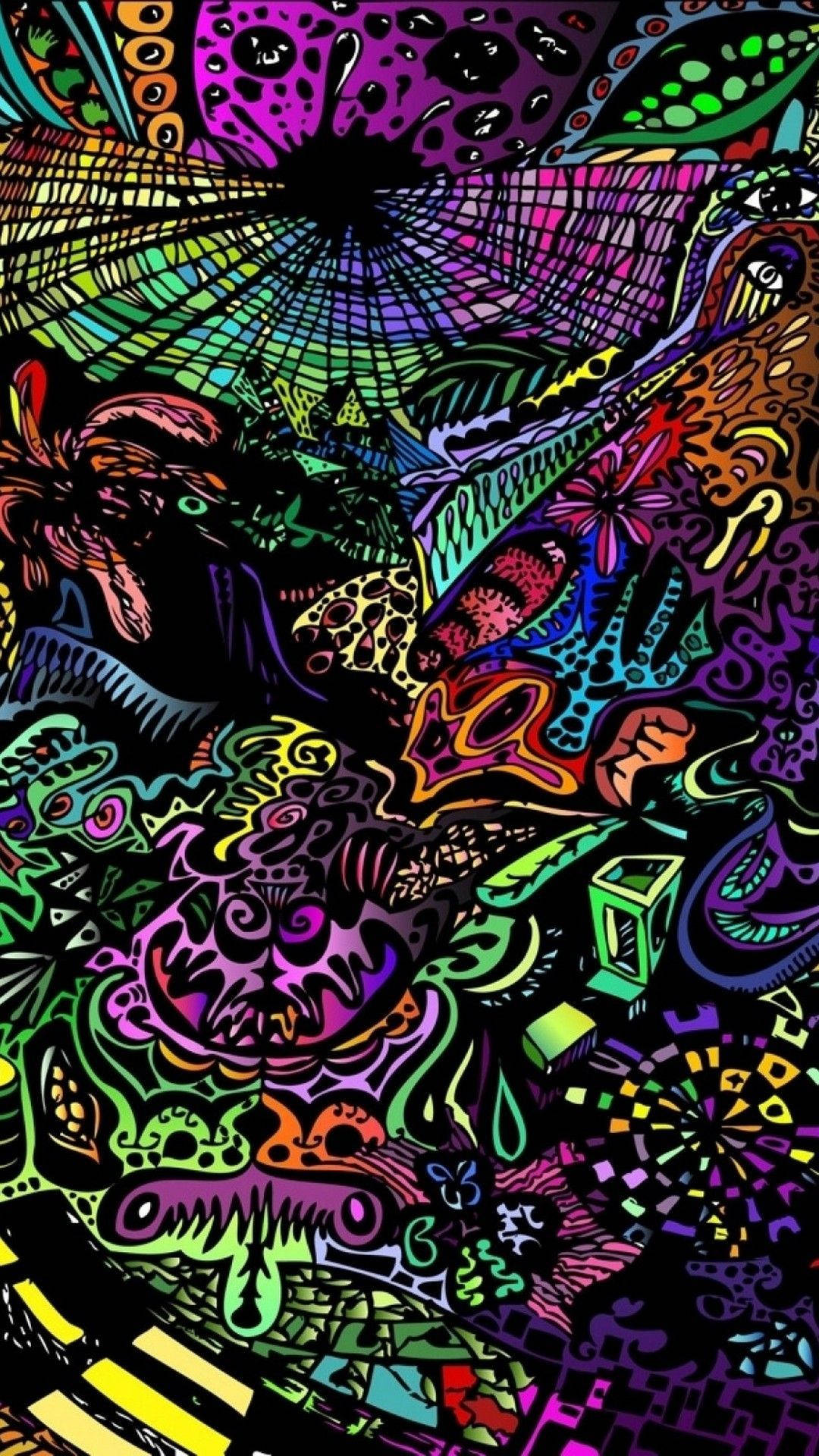 Ontsluit Jou Verbeelding Deur die Wonderland van Estetiese Trippy Muurpapier