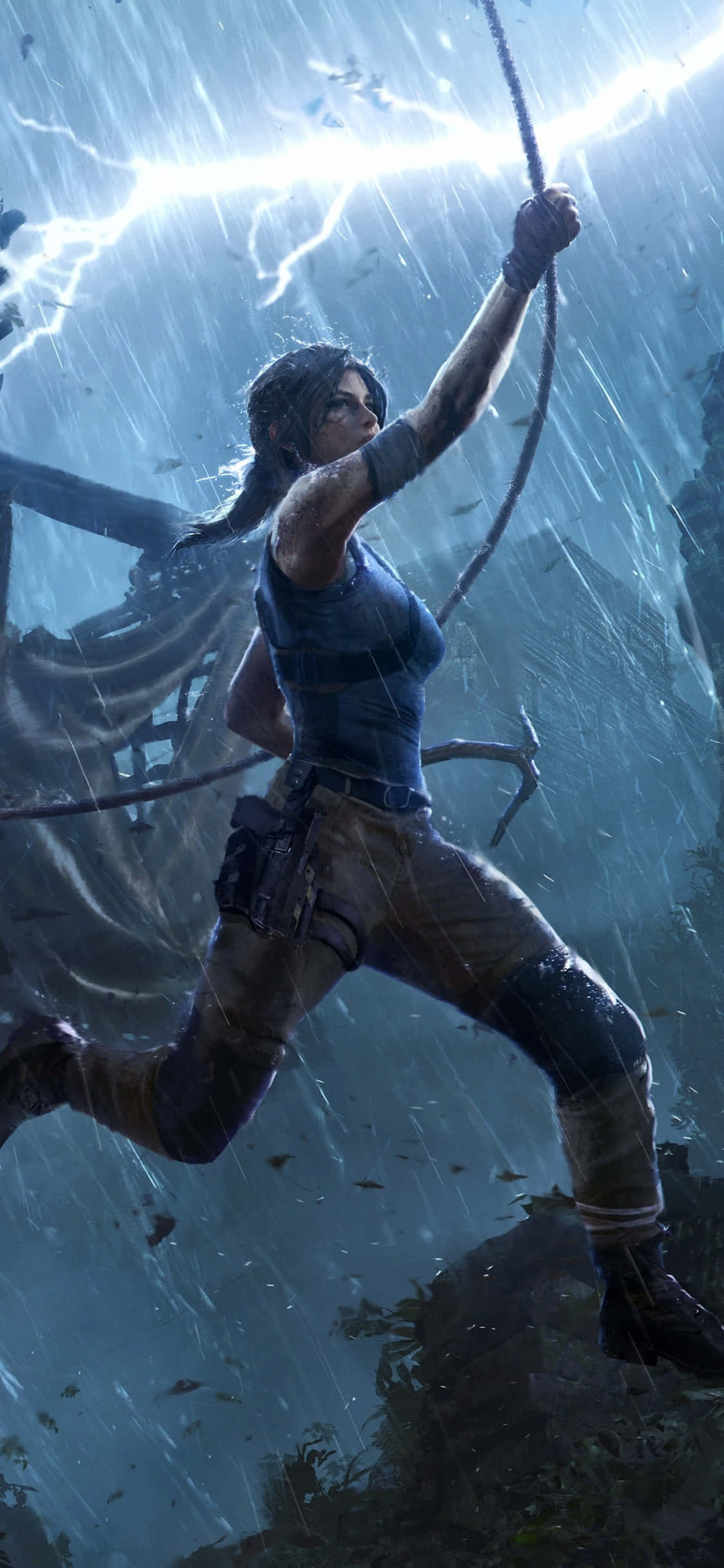 Ontsluit 'n verborge wêreld van avontuur met Pixel 3 Shadow Of The Tomb Raider. Muurpapier