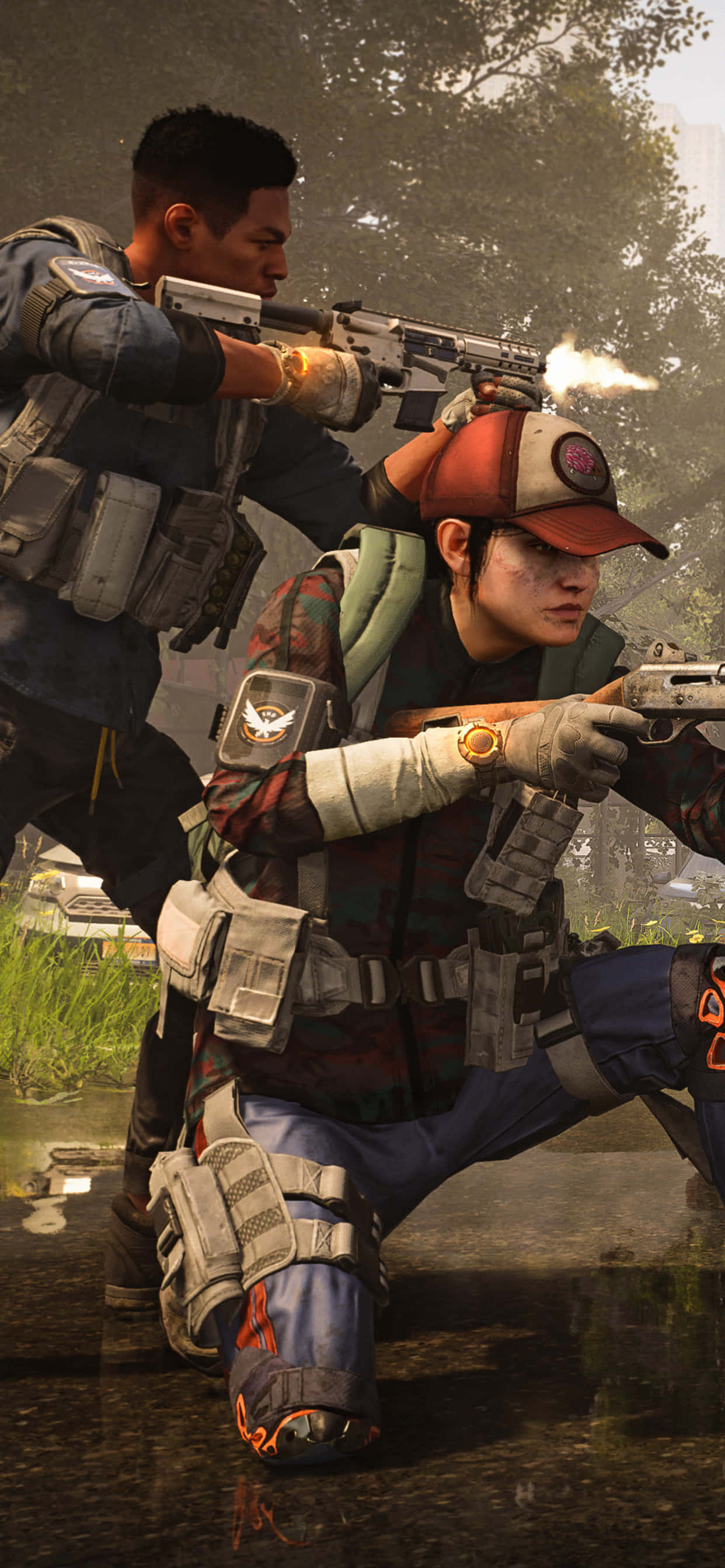 Ontsnap na 'n Virtuele Wêreld met iPhone Xs Max en The Division Muurpapier