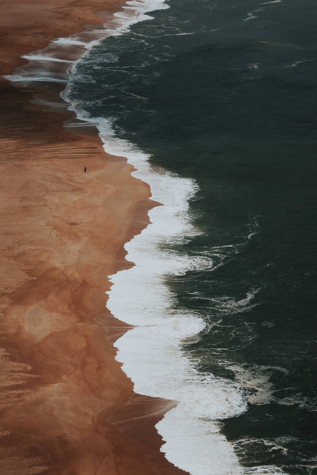 Donker strand-lugfoto-agtergrond.