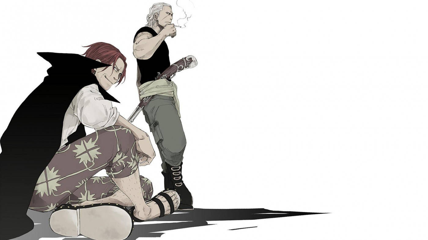 Ontspannende Beckman en Shanks One Piece Muurpapier