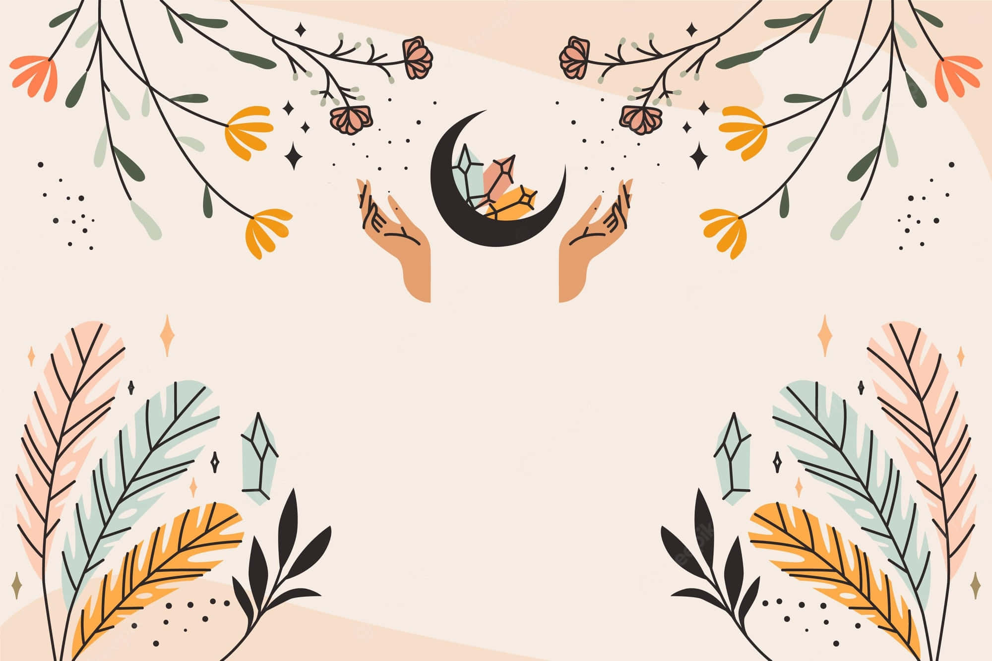Ontwerp jou eie boheemse modestyl met Boho Mac! Muurpapier