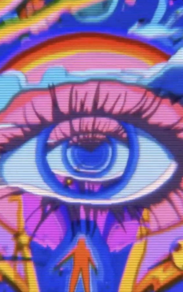 Oog Trippy Estetika Muurpapier