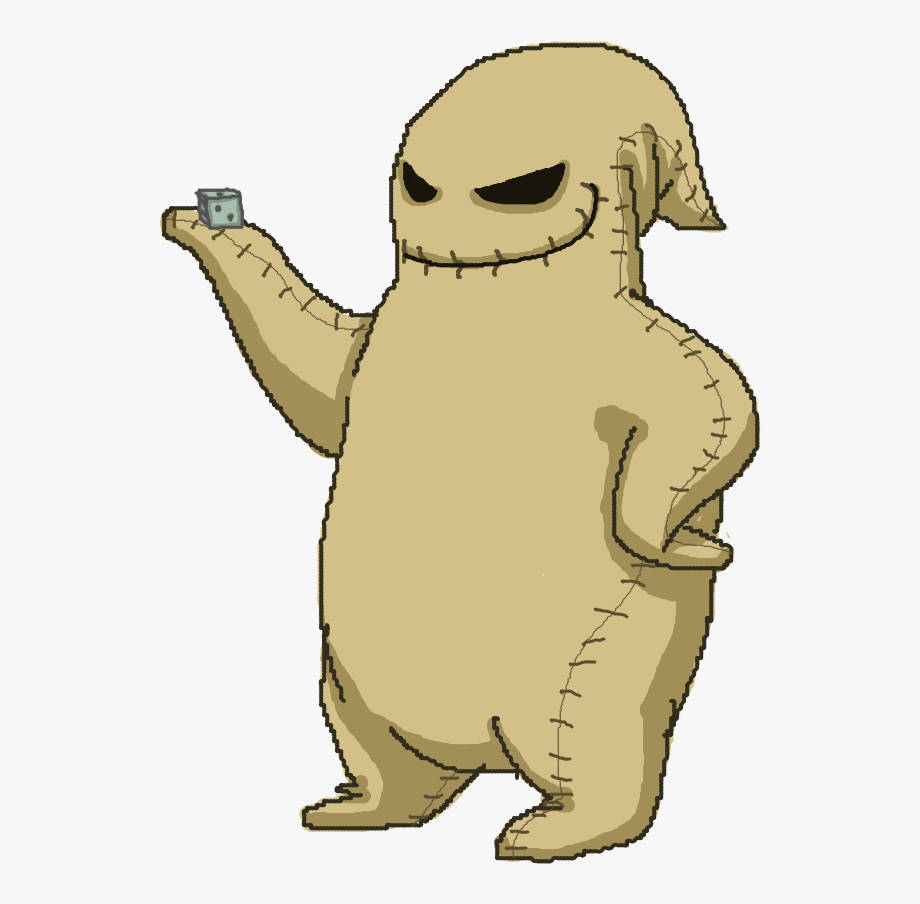 Oogie Boogie Die Nagmerrie voor Kersfees Dobbelsteen Muurpapier