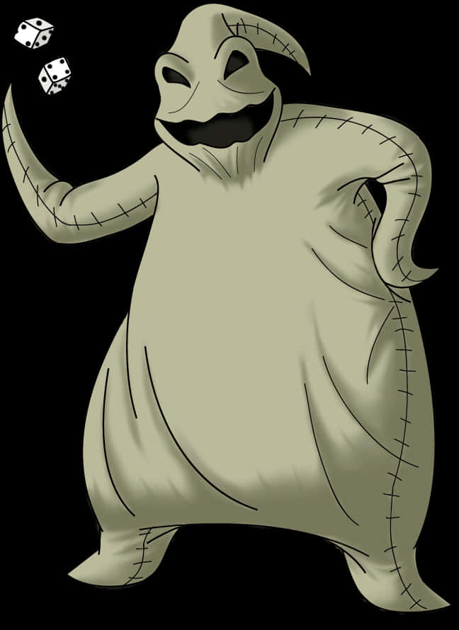 Oogie Boogie Dobbelsteengooi Muurpapier