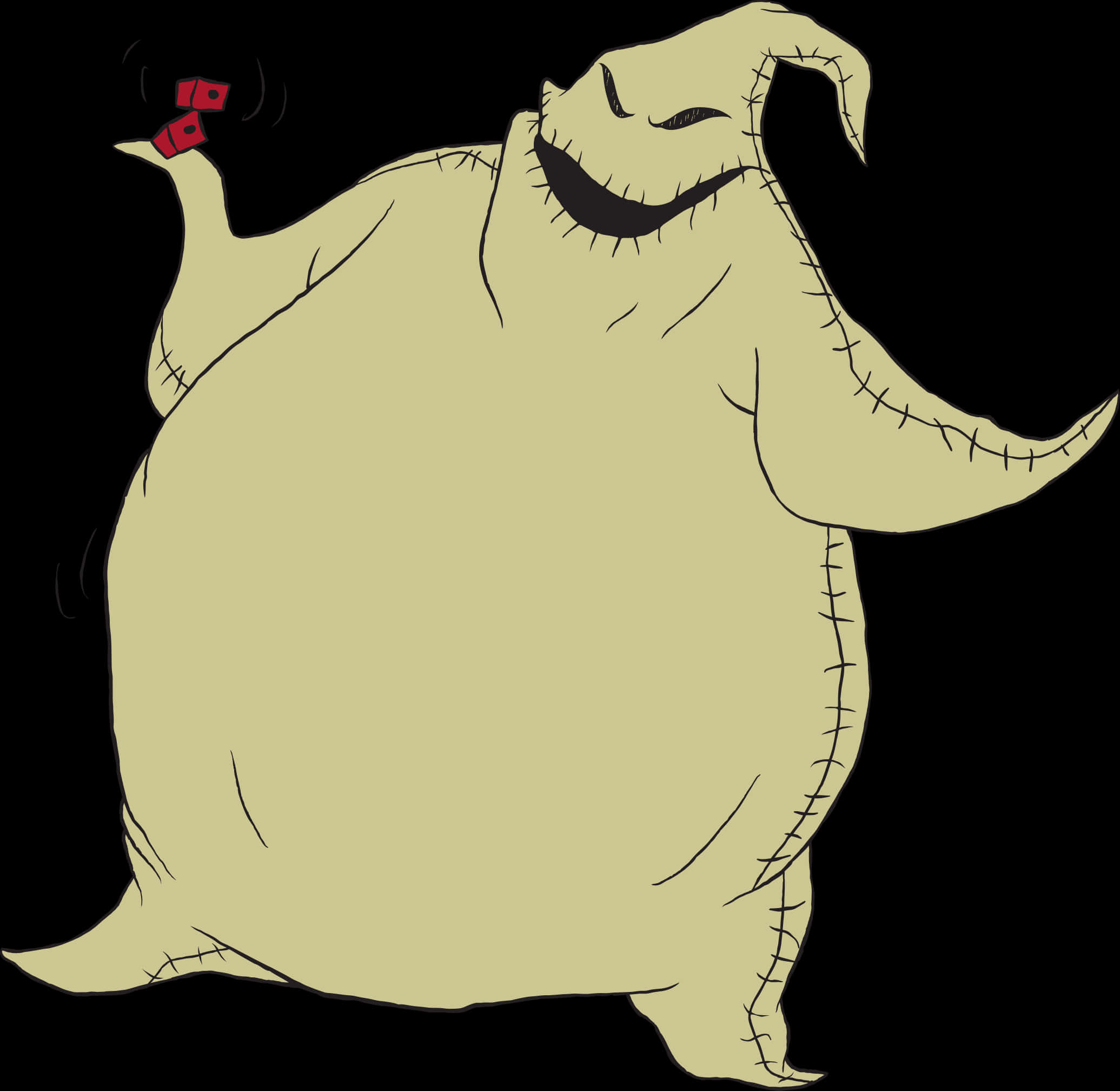 Oogie Boogie Man Nagmerrie voor Kersfees Muurpapier