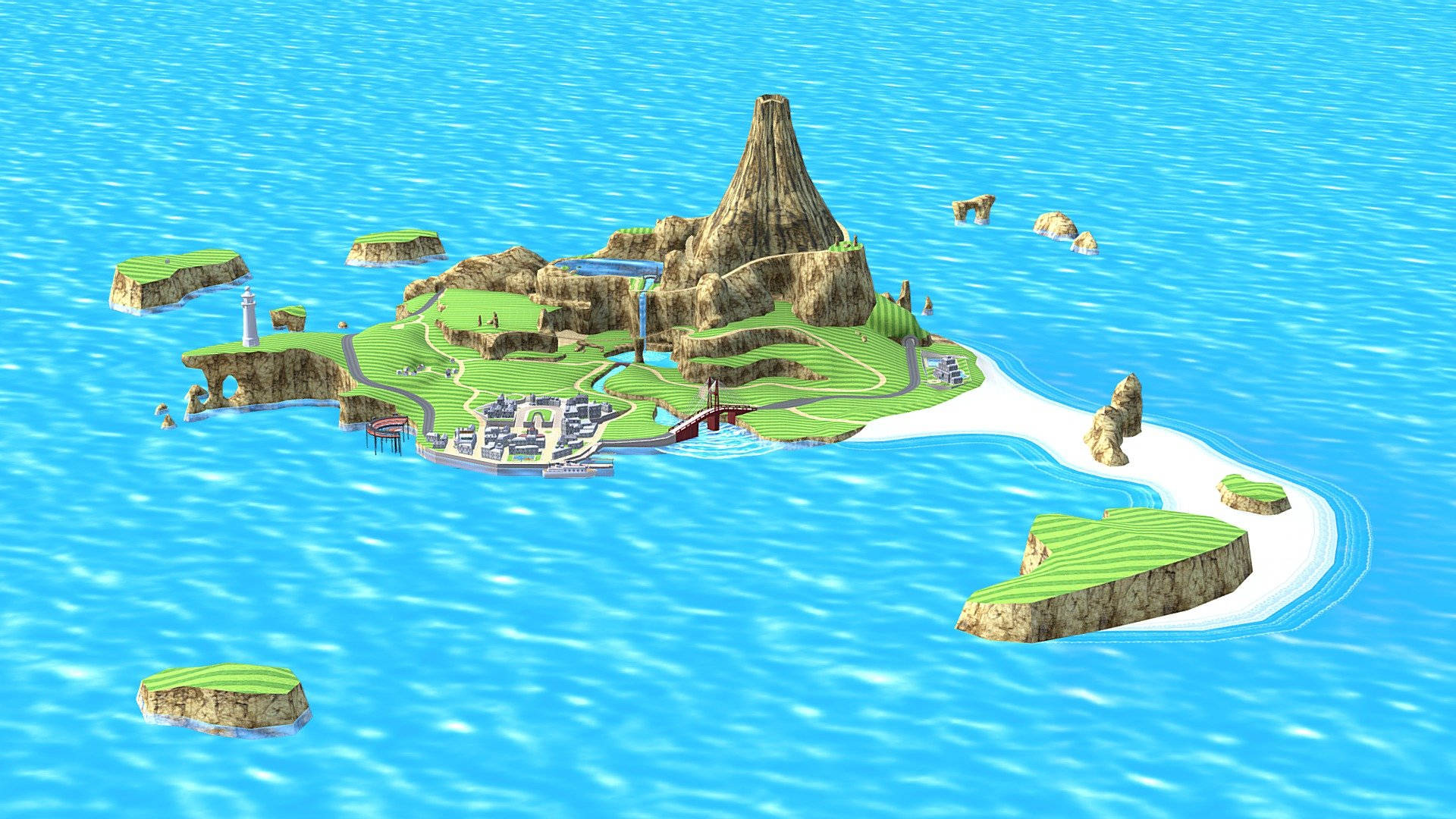 Oogvangsende Wuhu-eiland Wii Sports Resort Muurpapier
