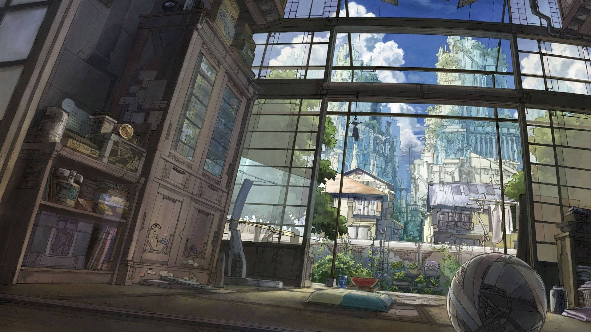 Oop Anime Kamer Muurpapier