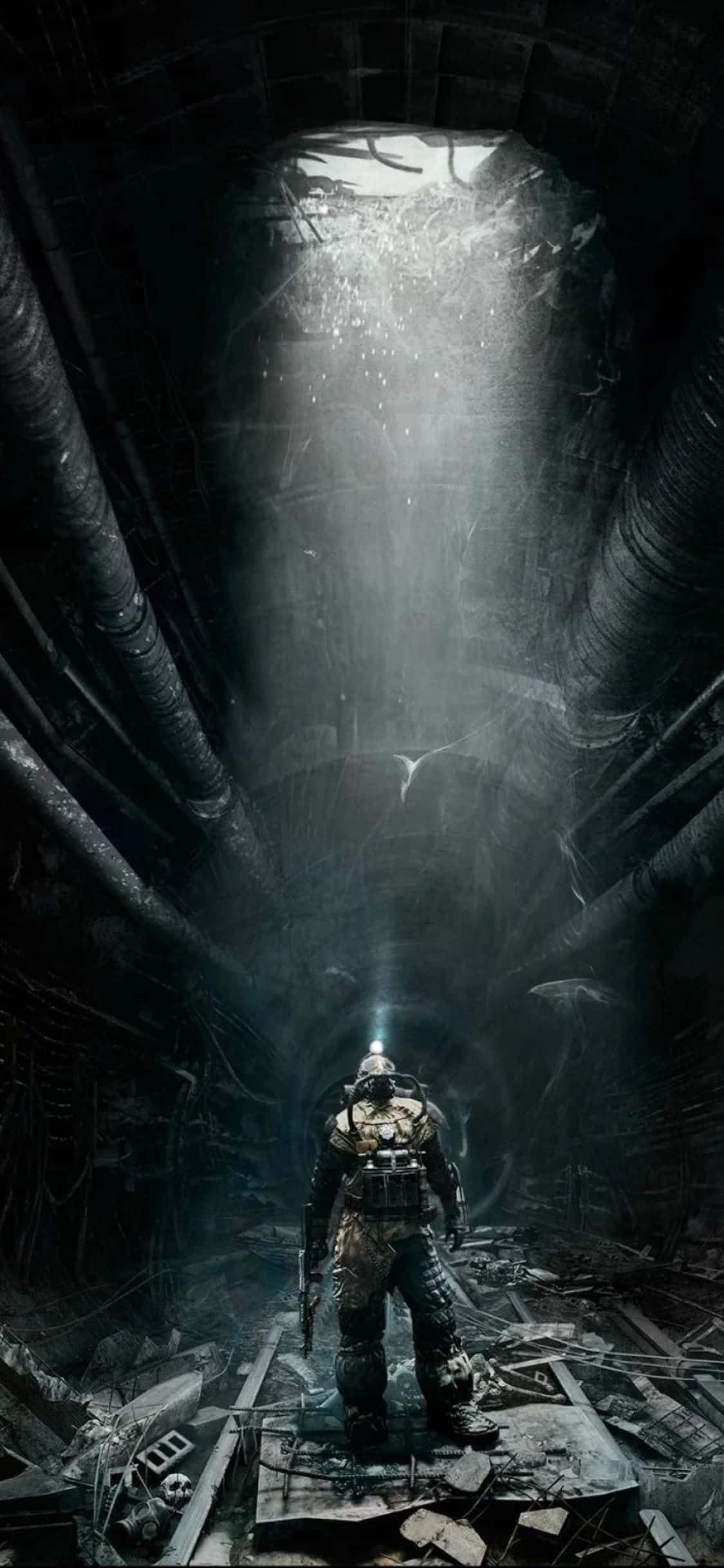 Oorleef die kernwinter in die post-apokaliptiese wêreld van Metro Exodus op jou iPhone X Muurpapier