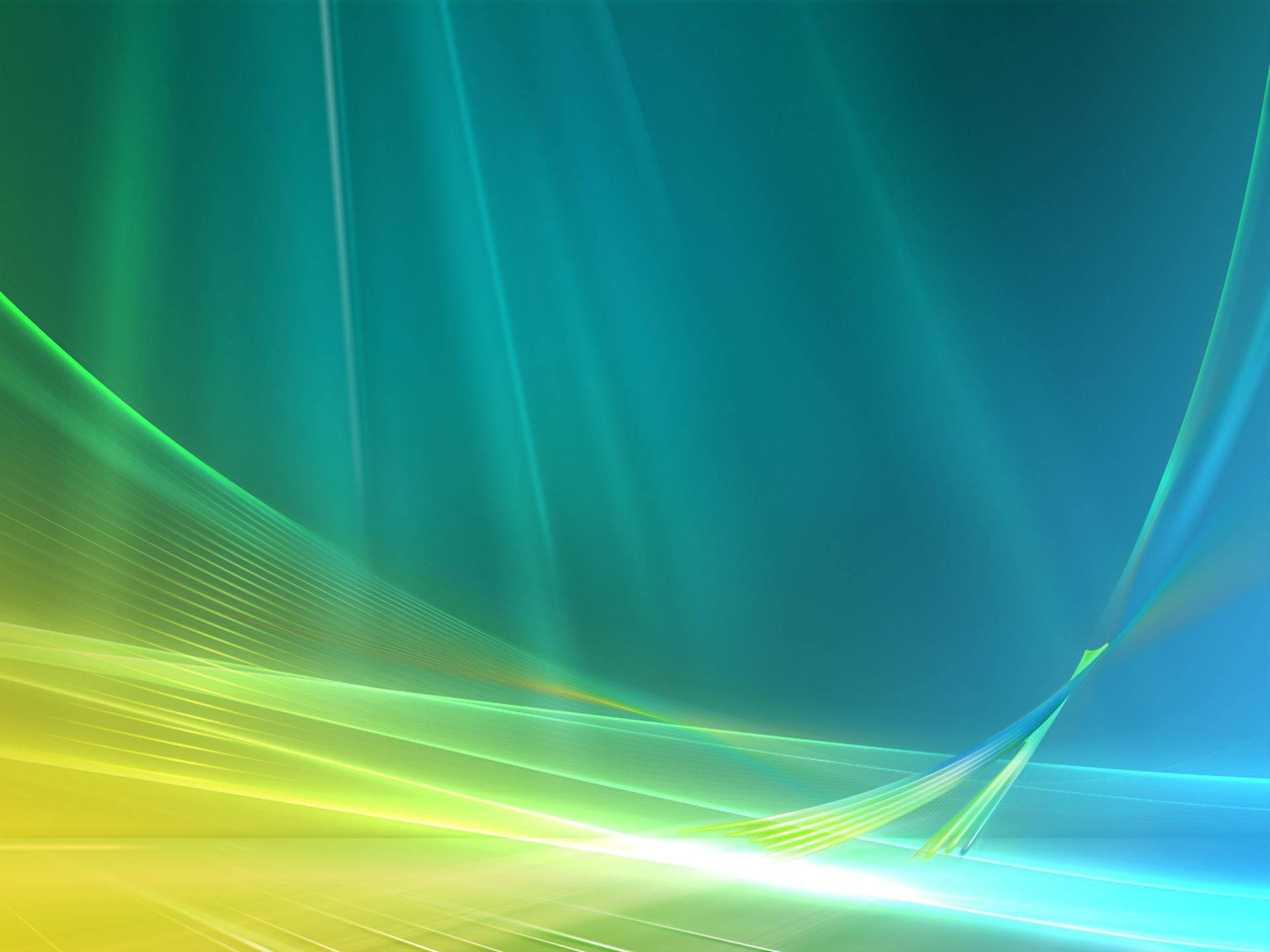Oorspronklike Windows Groen Blou Geel Muurpapier