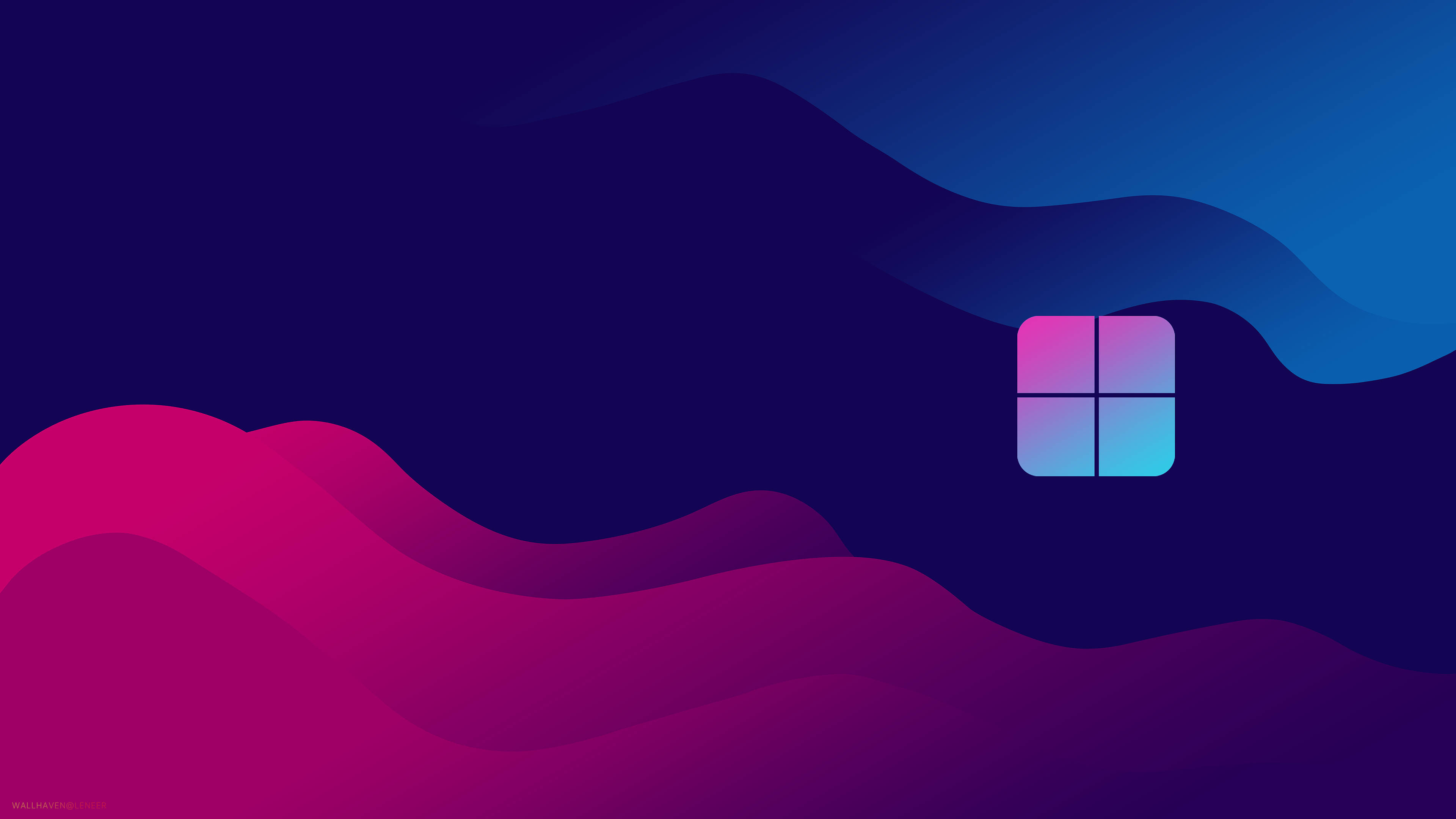 Oorspronklike Windows Magenta en Blou Muurpapier