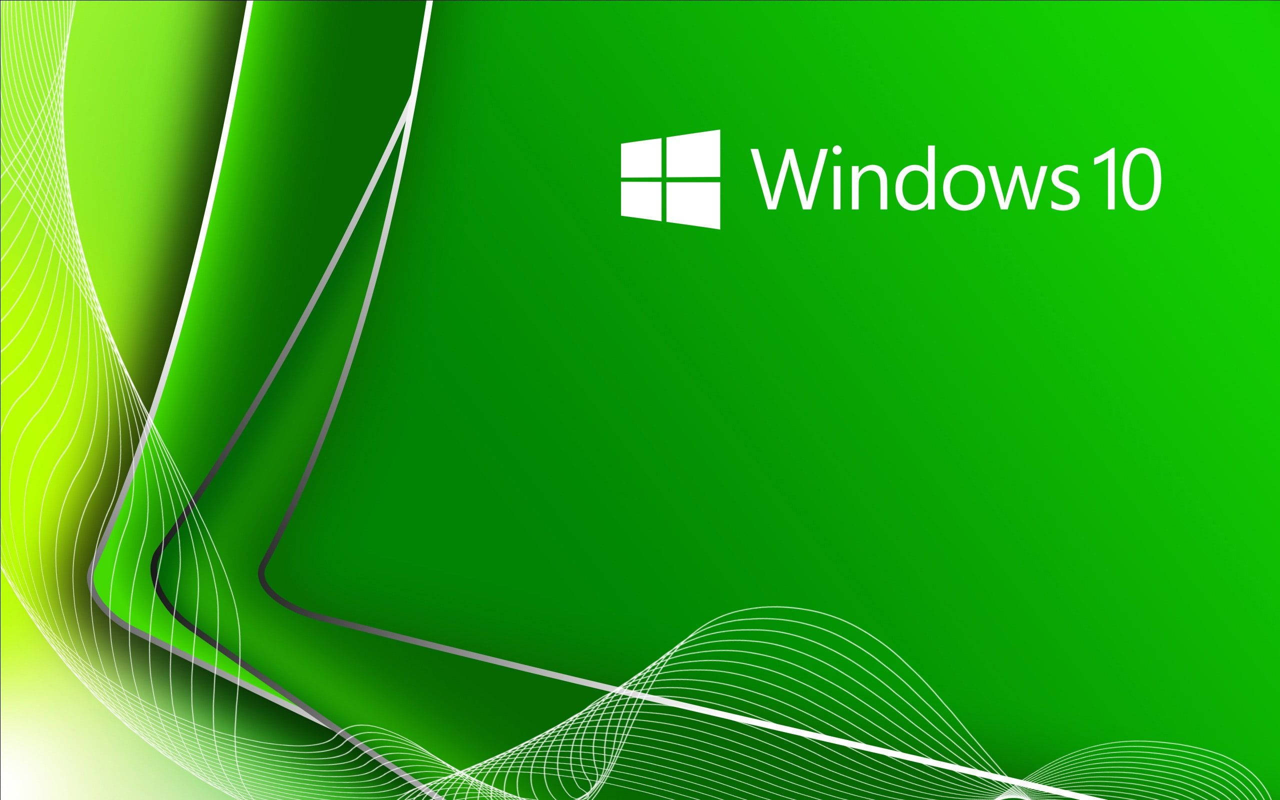 Oorspronklike Windows 10 Groen Muurpapier