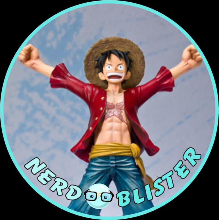 Opgewonde Luffy Figuur Uitstalling Muurpapier