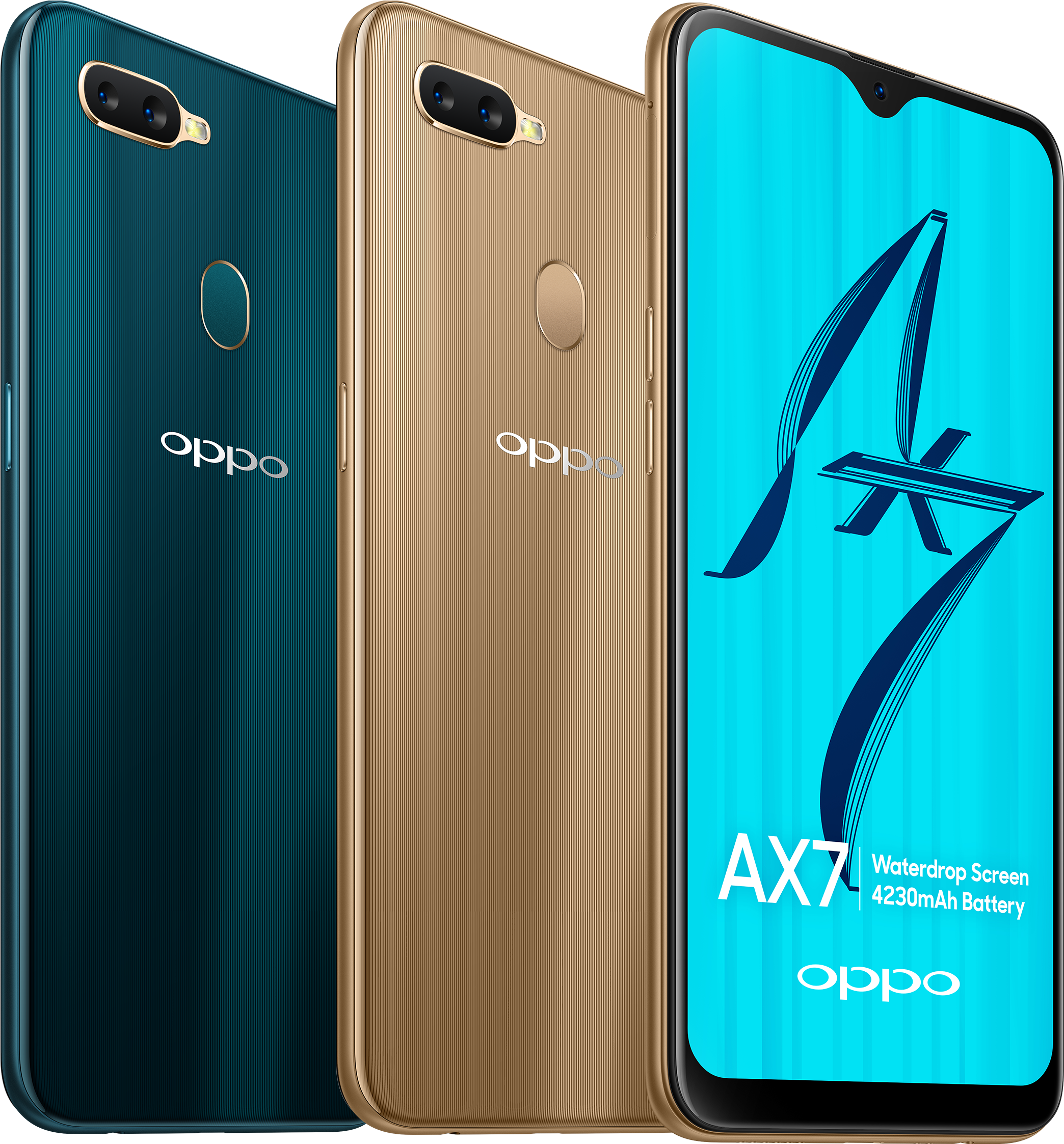 Oppo A X7 Dubbele Kleurvariante Muurpapier