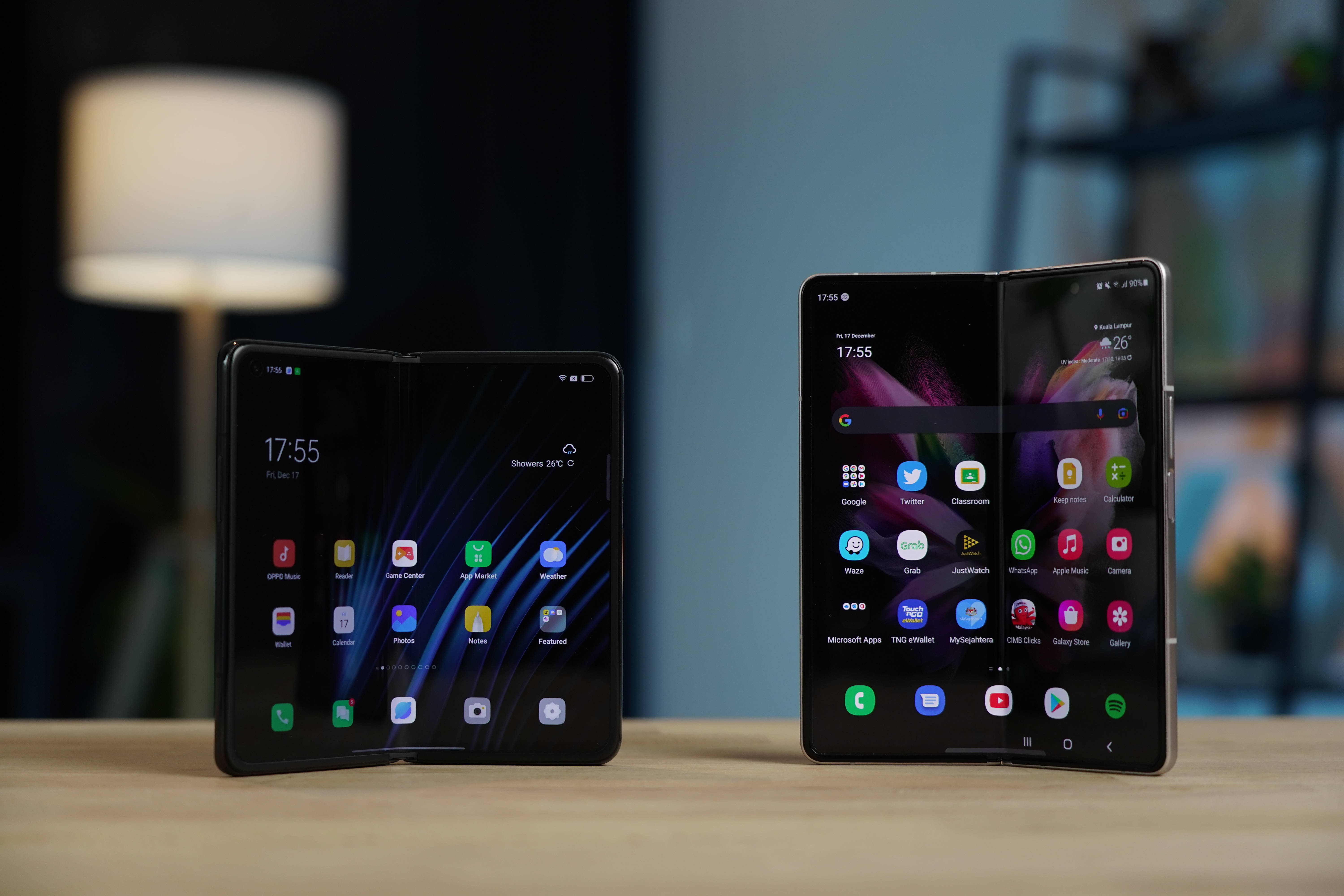 Oppo en Samsung Voufone Muurpapier