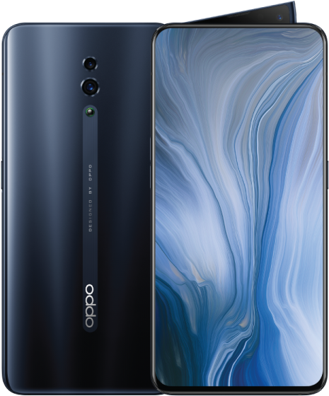 Oppo Slimfoon Blou Marmer Ontwerp Muurpapier