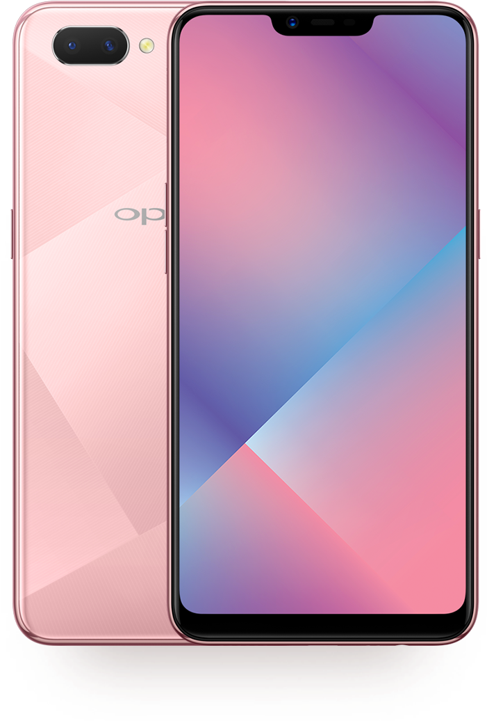 Oppo Slimfoon Pienk Graadient Ontwerp Muurpapier