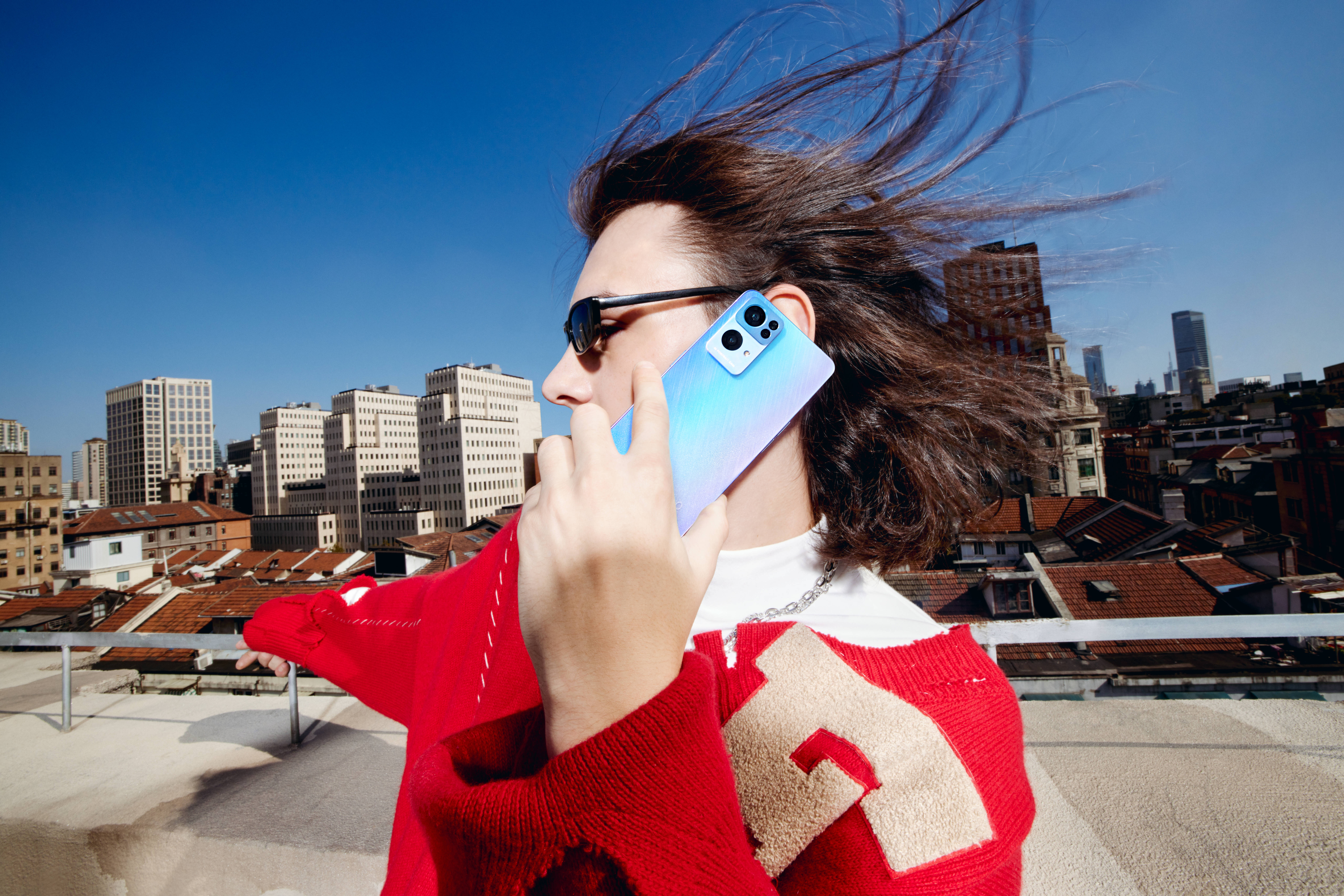 Oproep met Oppo Reno7 Muurpapier