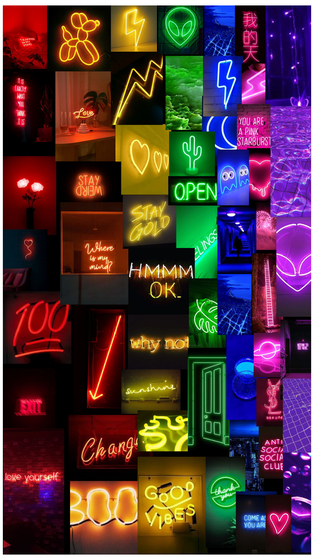 Opskrif: Verligte Neon Prag Muurpapier