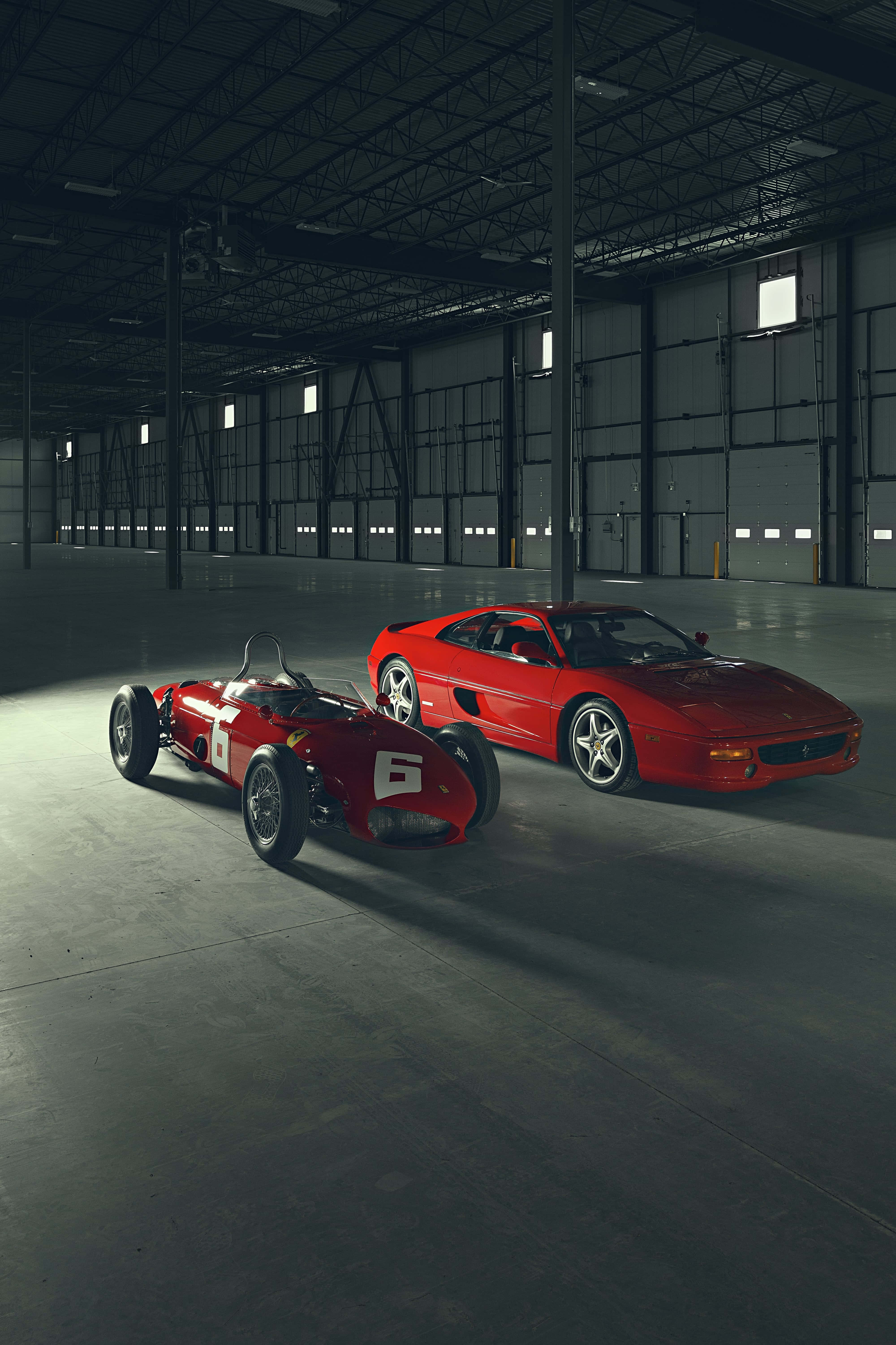 Opvallende Ferrari Sportmotor Muurpapier