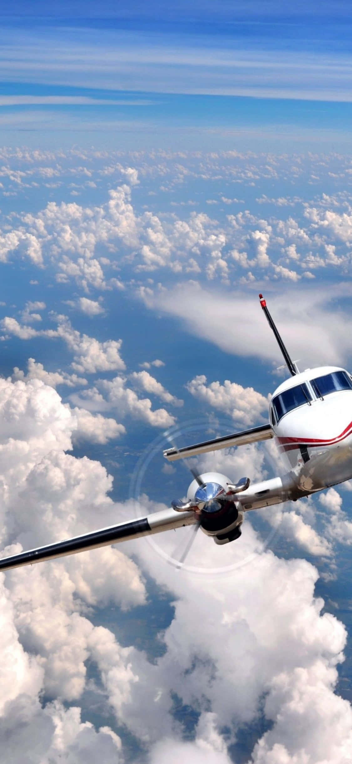Opwindende Avontuur Wag met iPhone Xs en Microsoft Flight Simulator Muurpapier