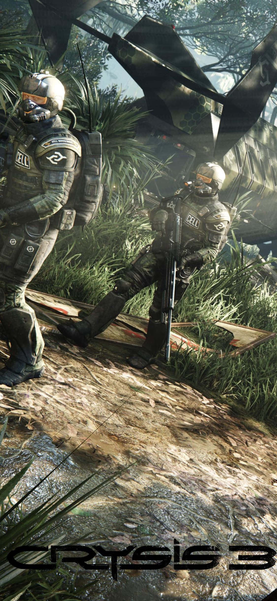 Opwindende Sci-Fi Fantasie Avontuur – Crysis 3 vir iPhone X Muurpapier