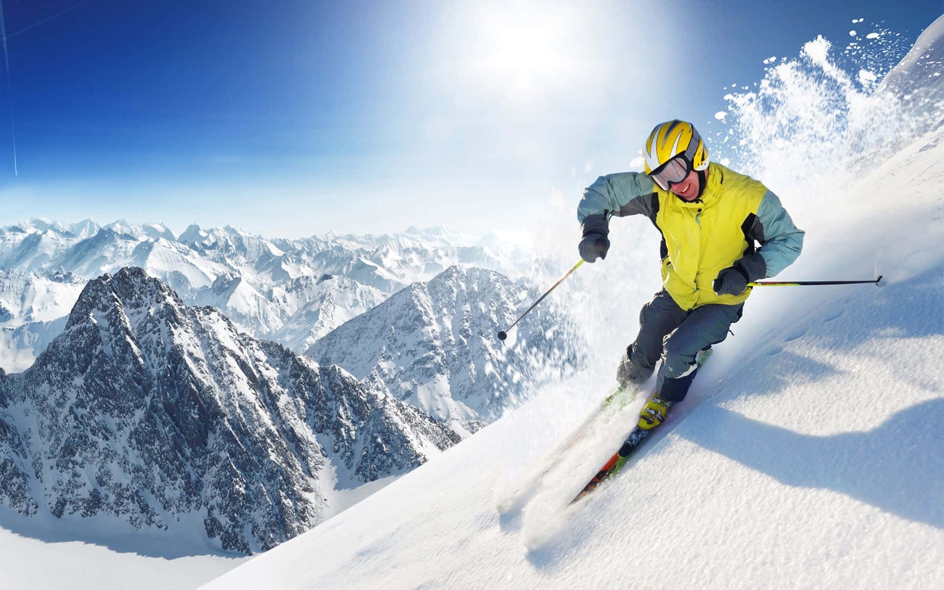 Opwindende Wintersport Aksie Muurpapier
