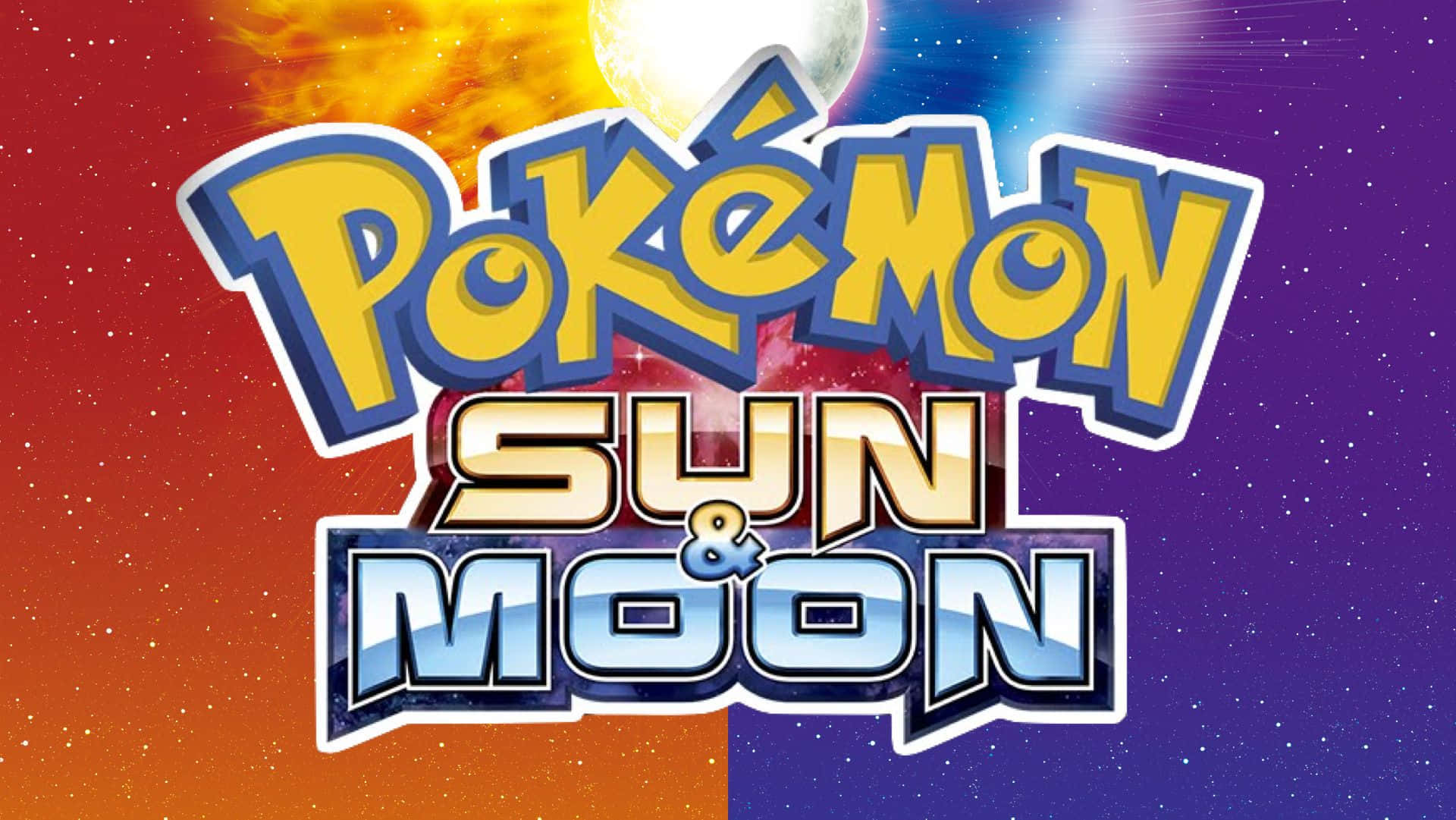 Oranje en Pers Pokemon Son en Maan Muurpapier