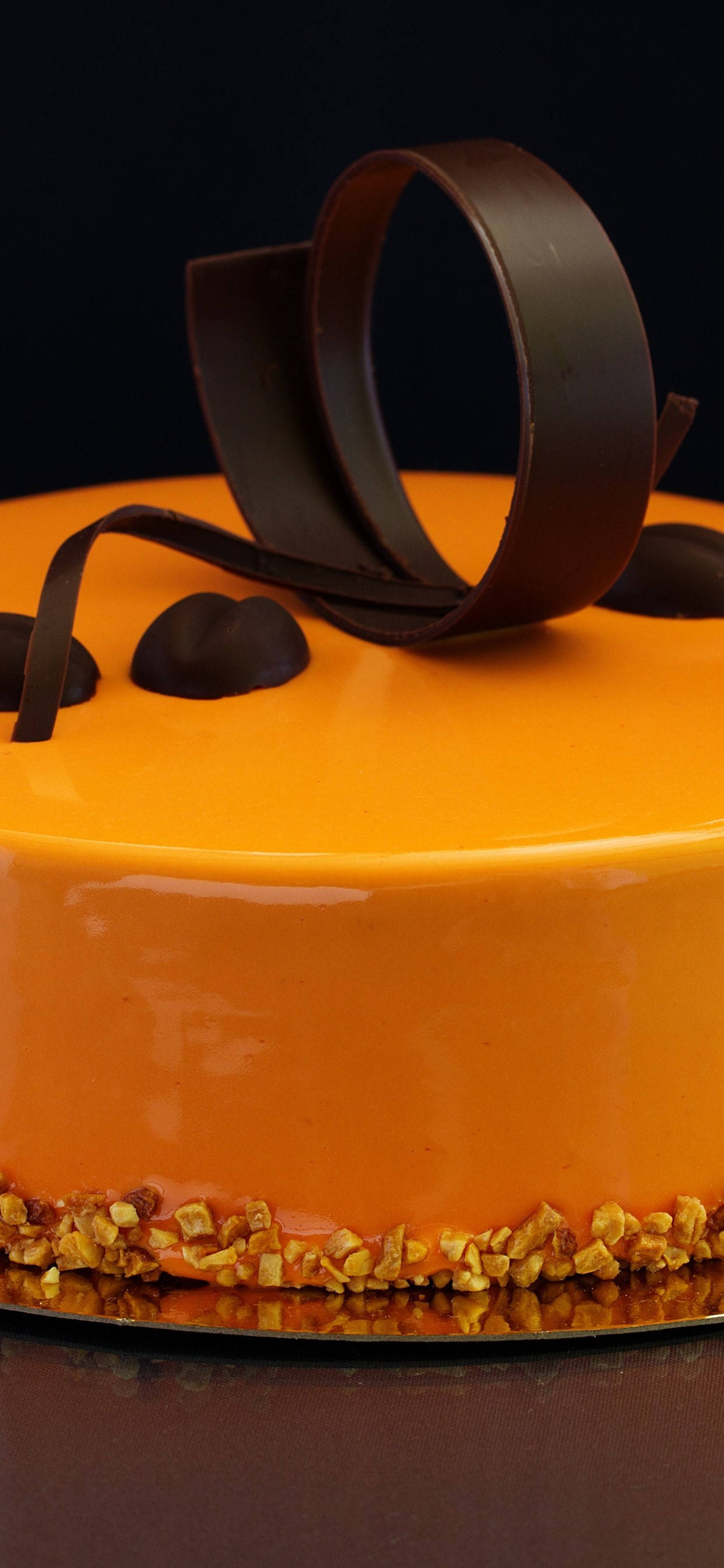 Oranje Sjokoladekoek Muurpapier