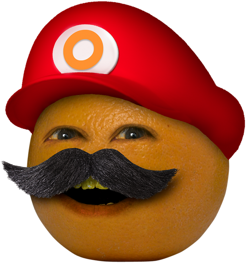 Oranje Snorhaar Karakter Hoed Muurpapier