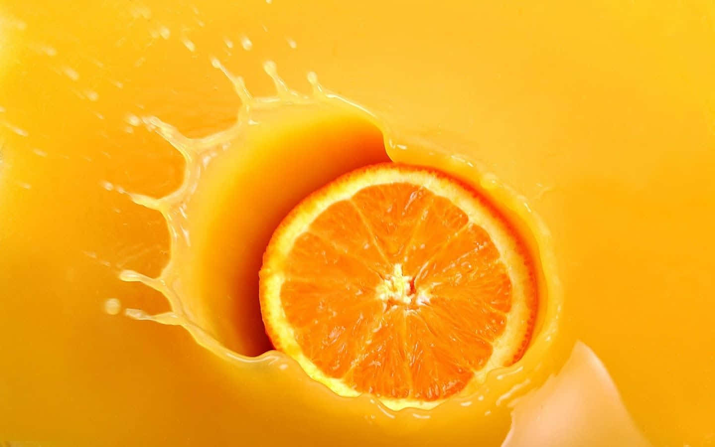 Oranje Spatsel Lemoensap Agtergrond Muurpapier