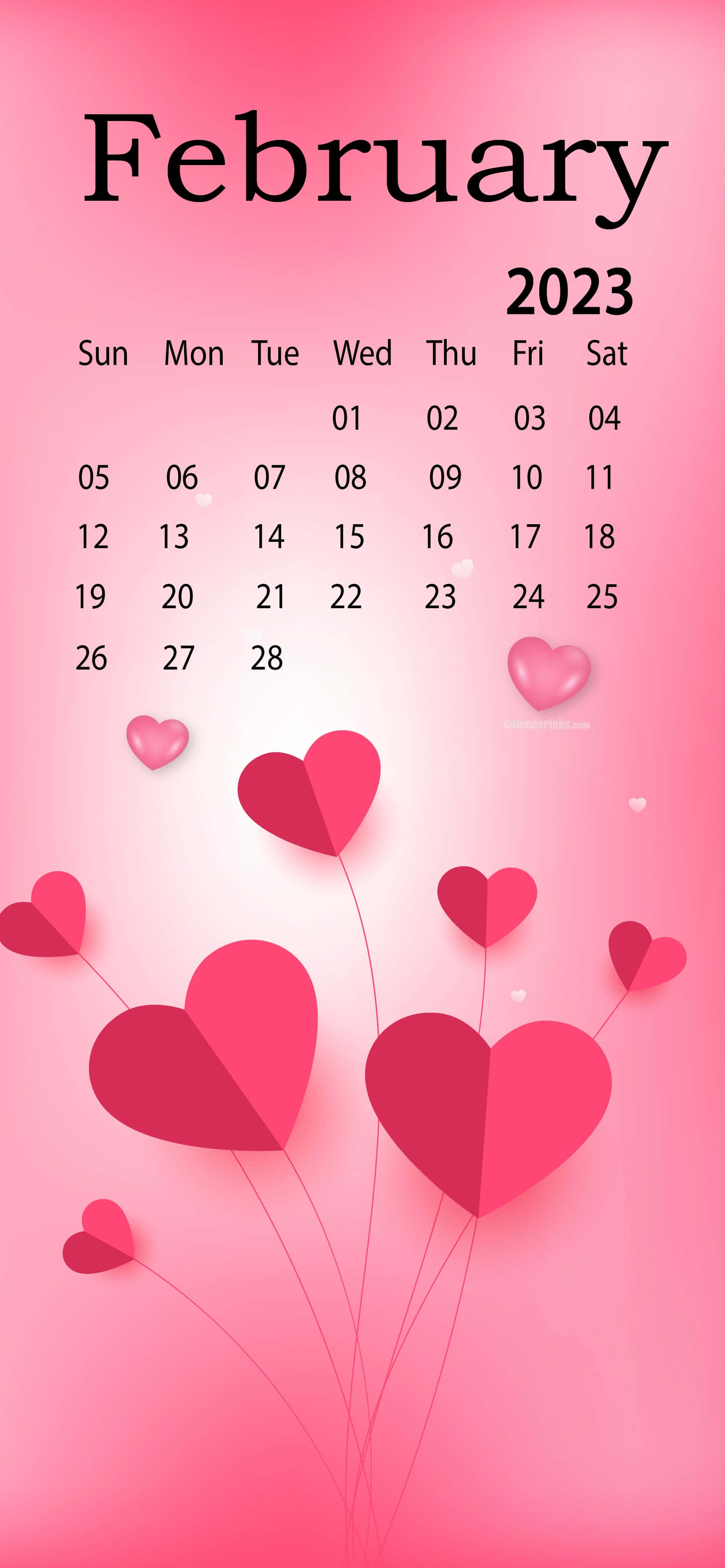 Organiseer vir Februarie met hierdie kleurvolle kalender Muurpapier