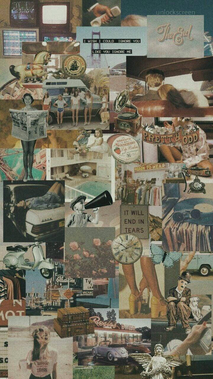 Ou Goeters Estetiese Collage Muurpapier