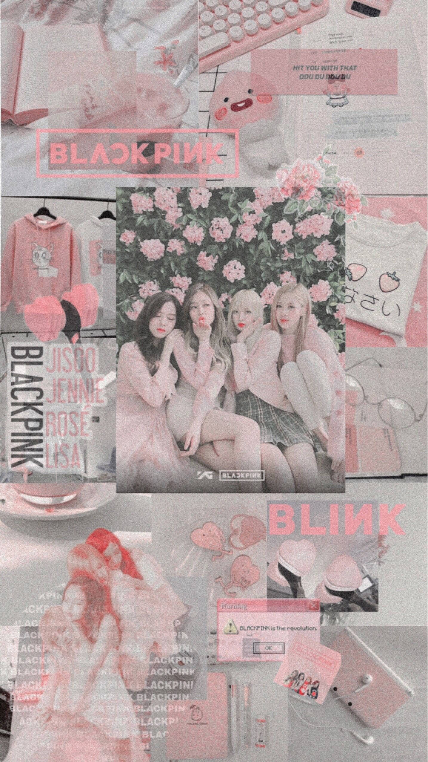 Oulik Pienk Blackpink Estetika Muurpapier