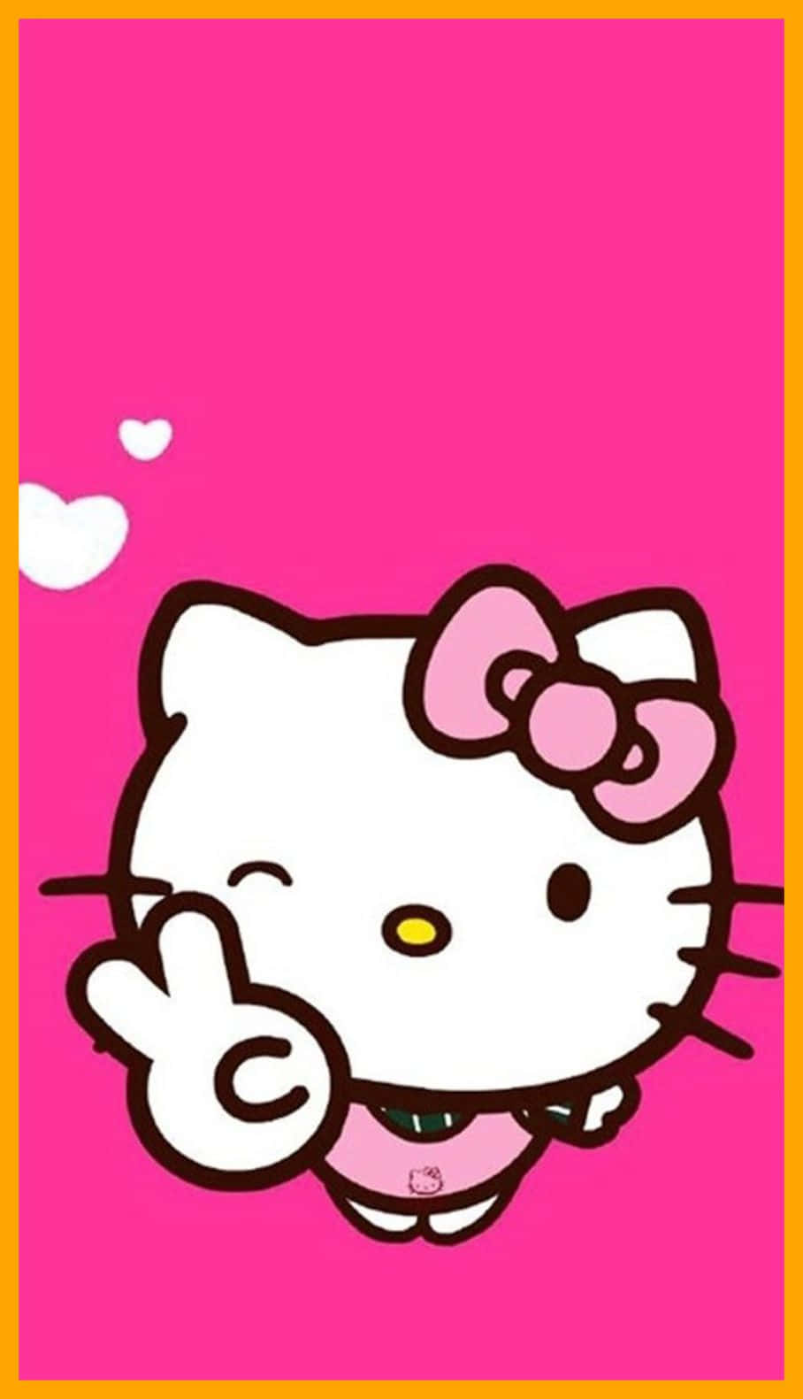 Oulik Pienk Hello Kitty Vredesteken Muurpapier