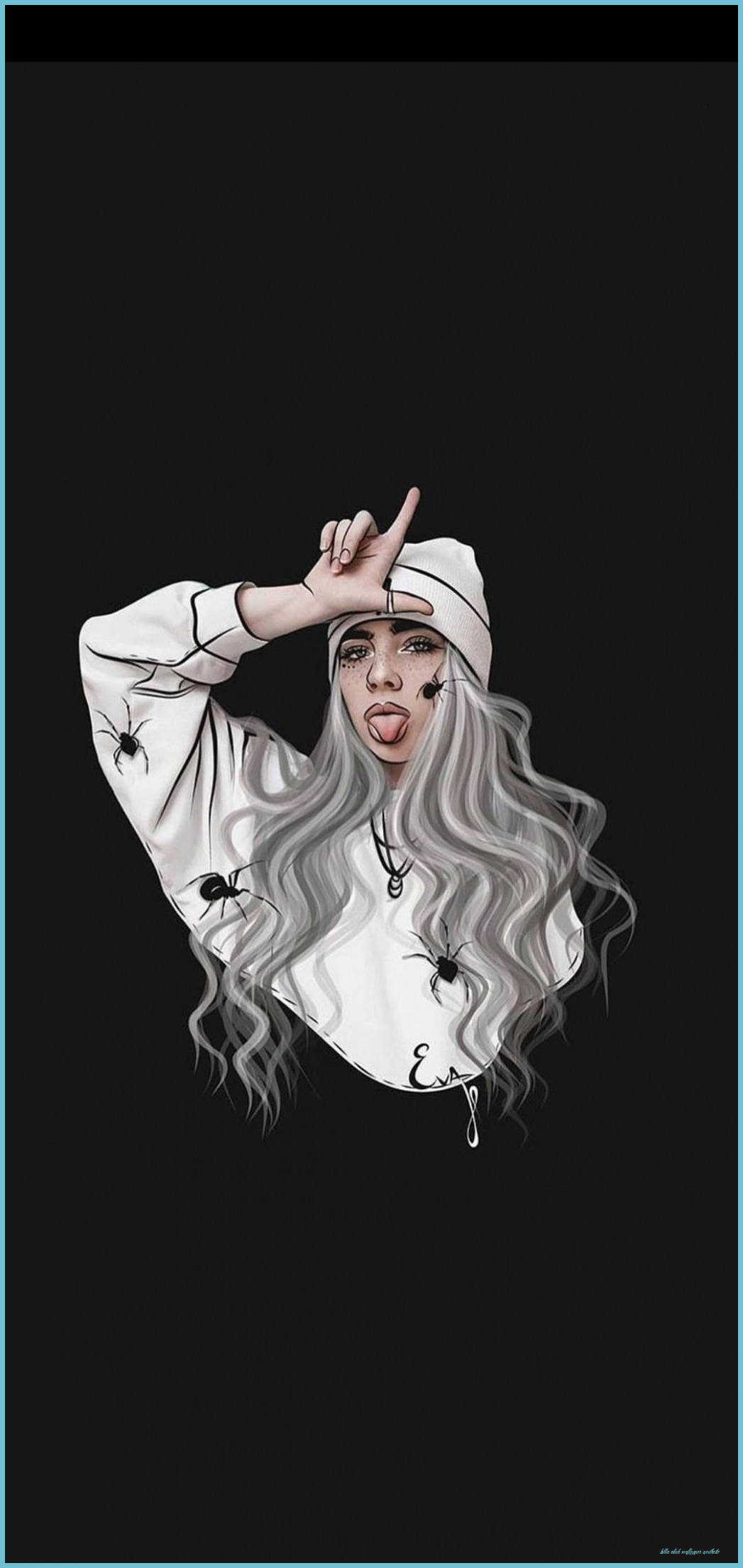 Oulik Tomboy Wit Lang Hare Muurpapier