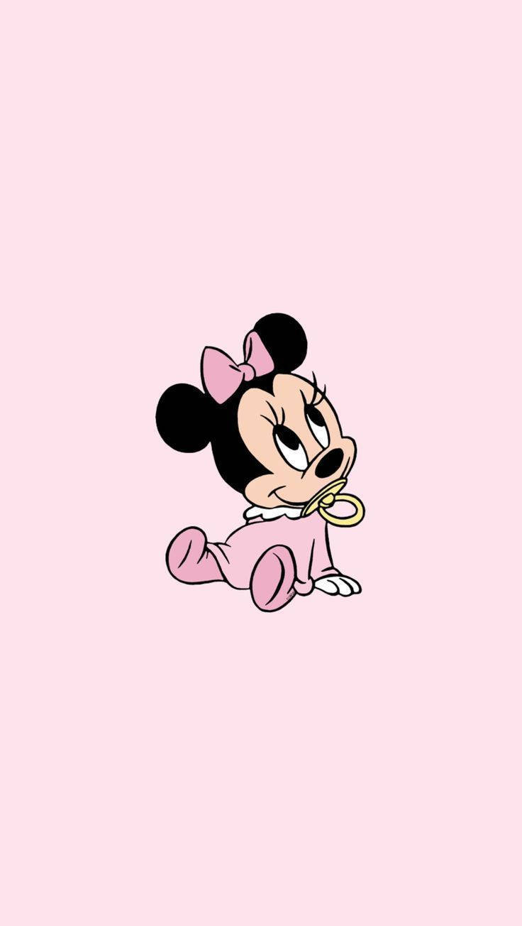 Oulike Aestetiese Spotprent Baba Minnie Muis Muurpapier