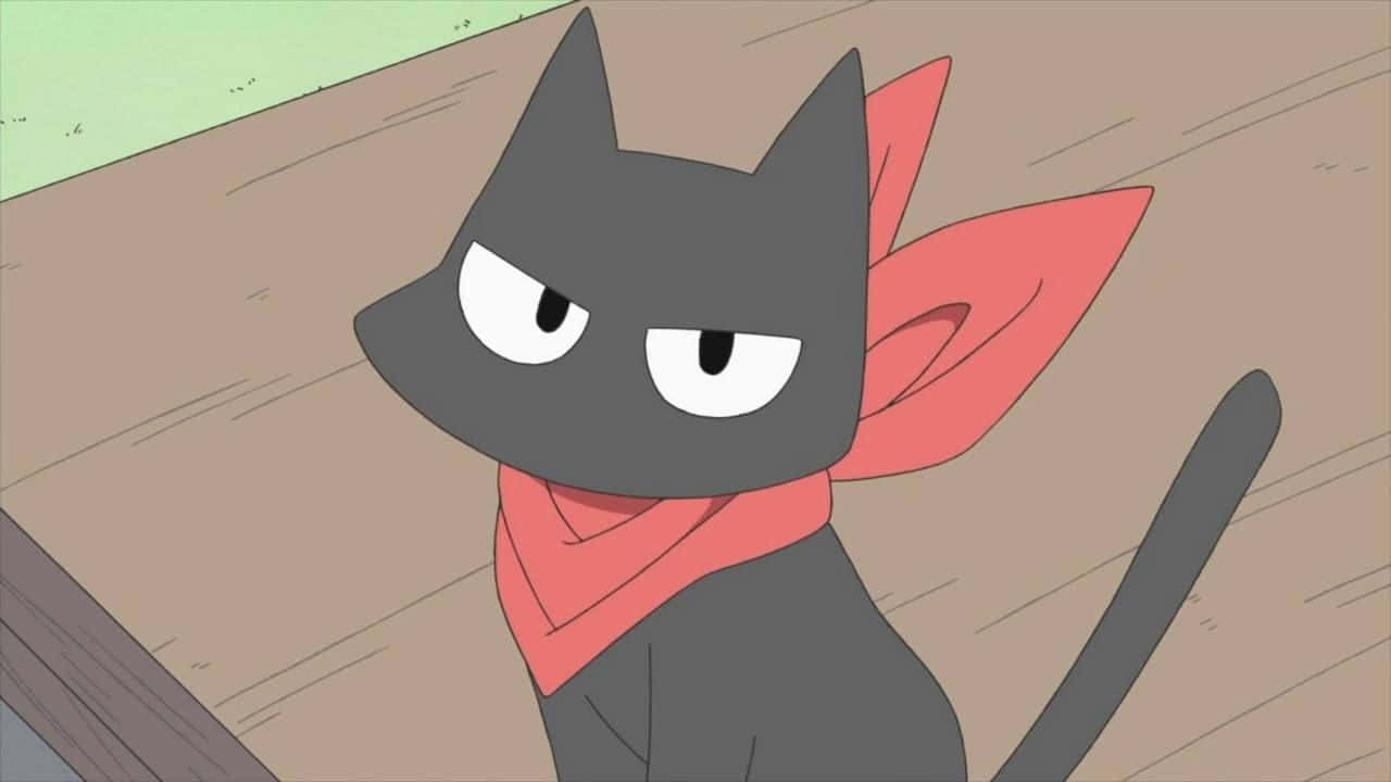 Oulike anime kat wat na die kamera kyk Muurpapier